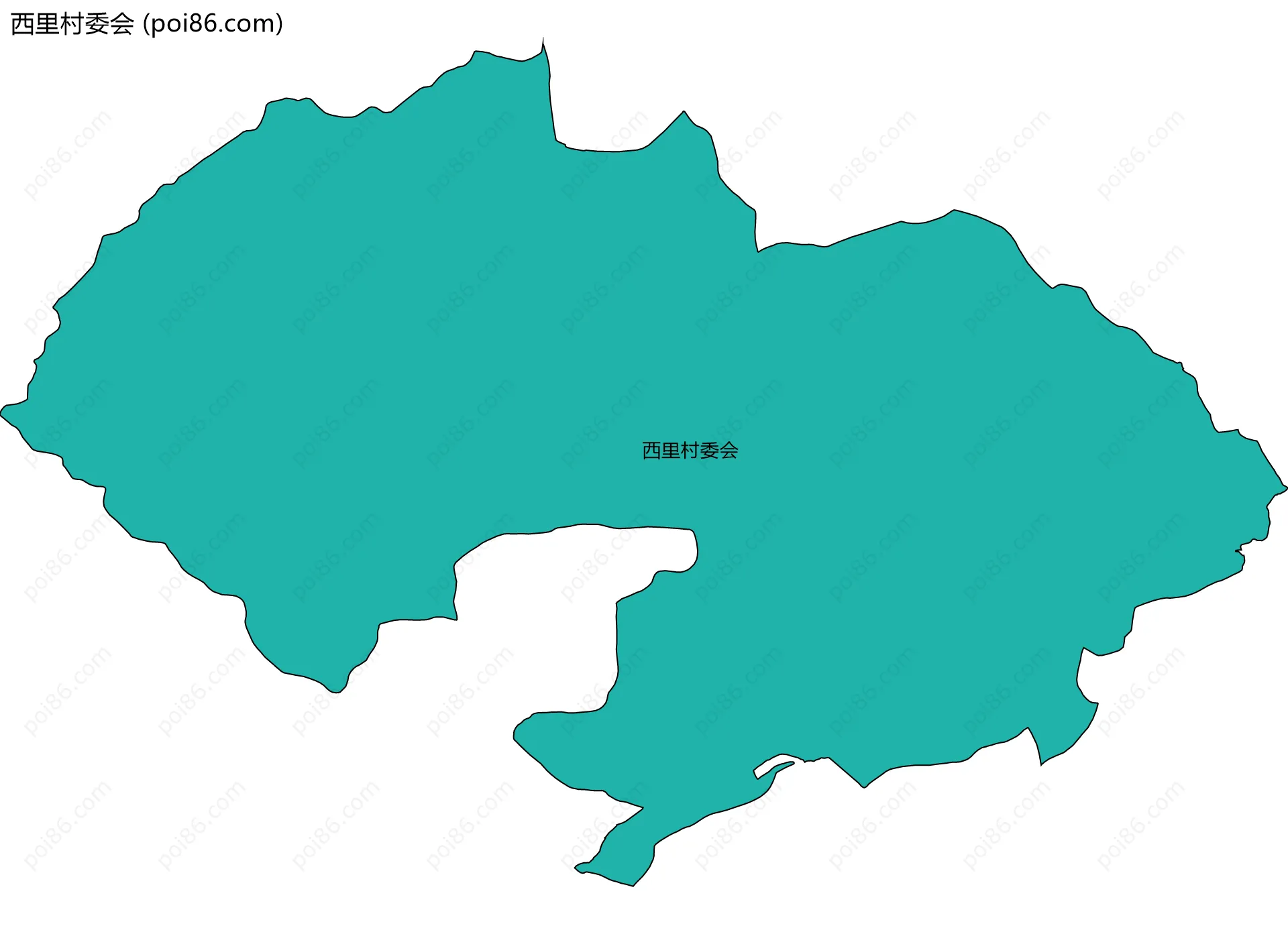 西里村委会边界地图
