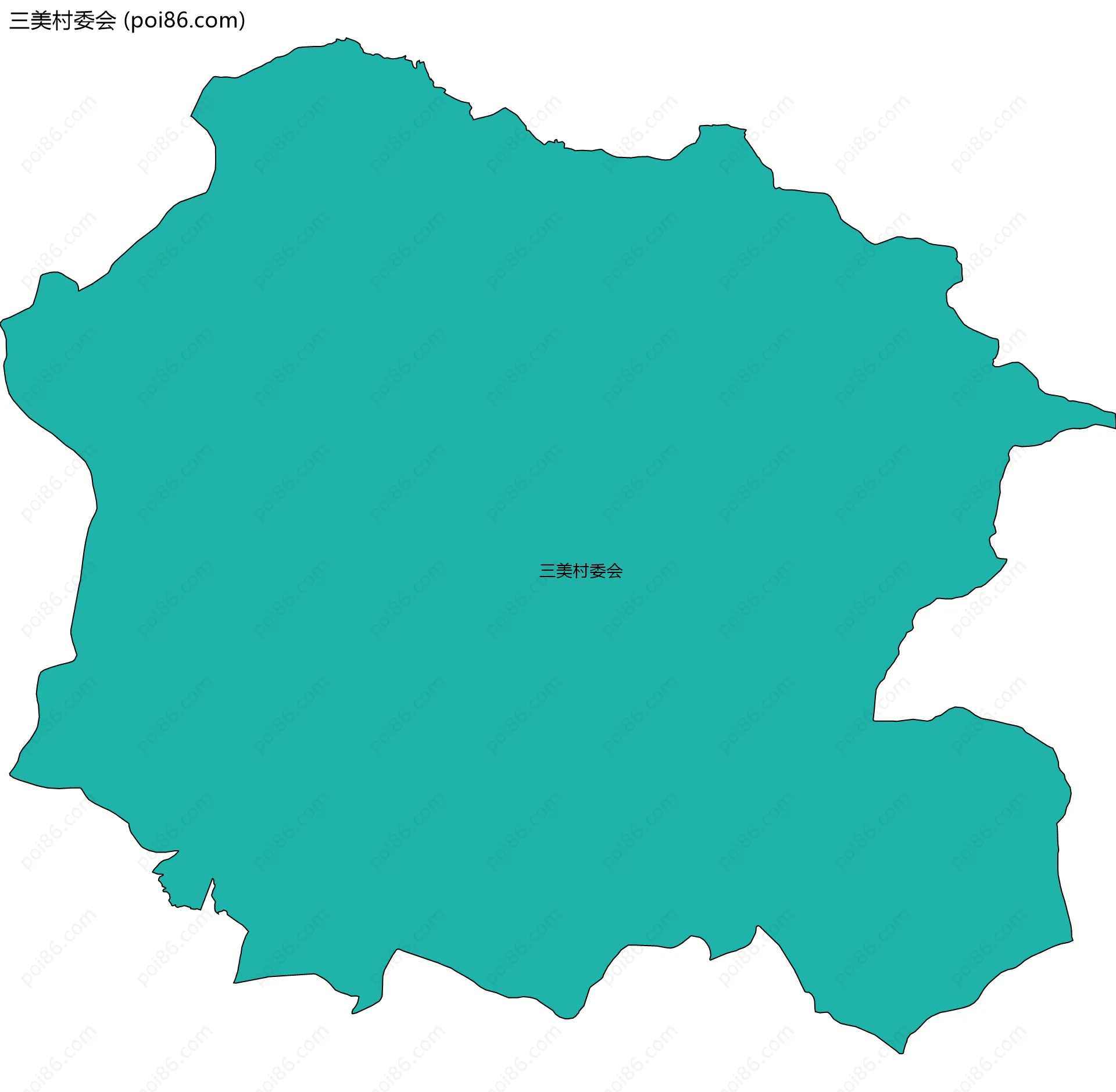 三美村委会边界地图