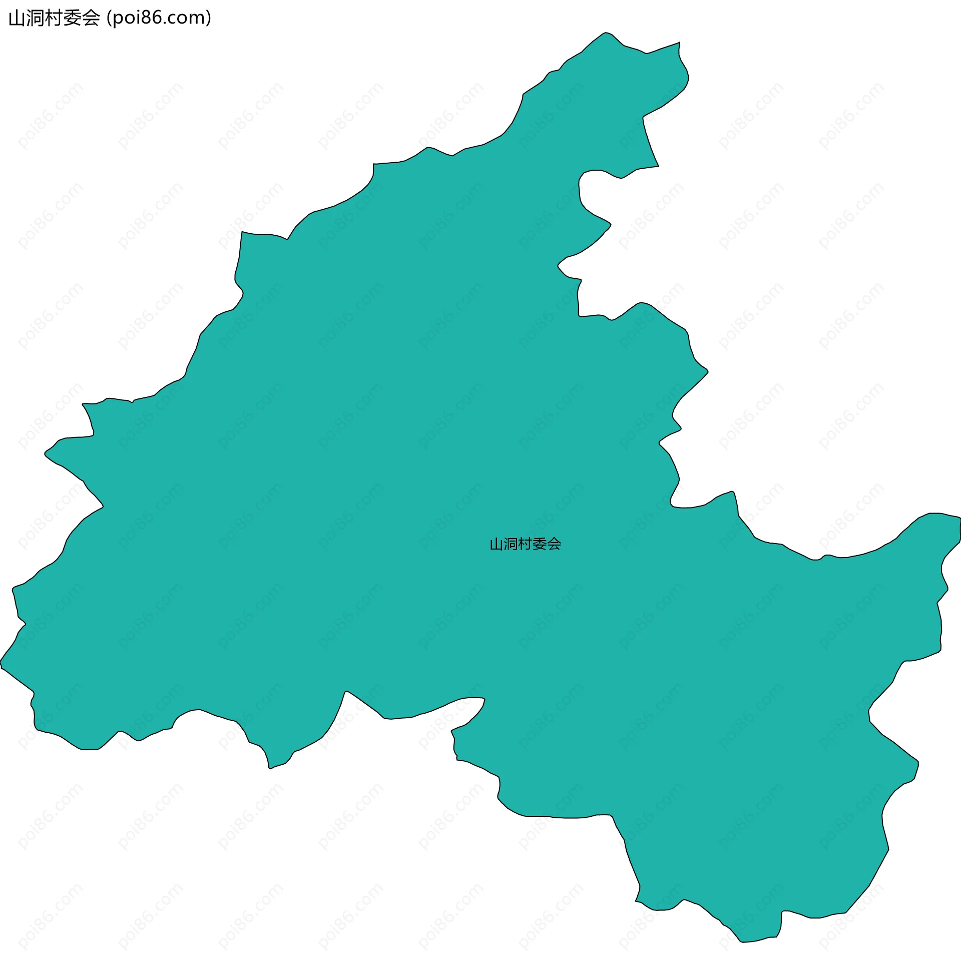 山洞村委会边界地图