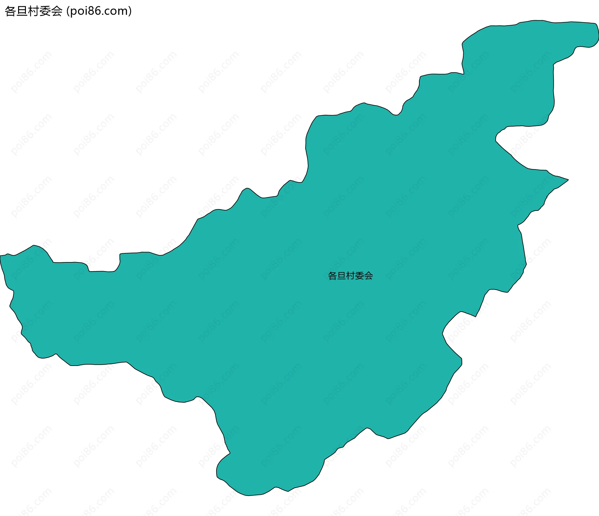 各旦村委会边界地图