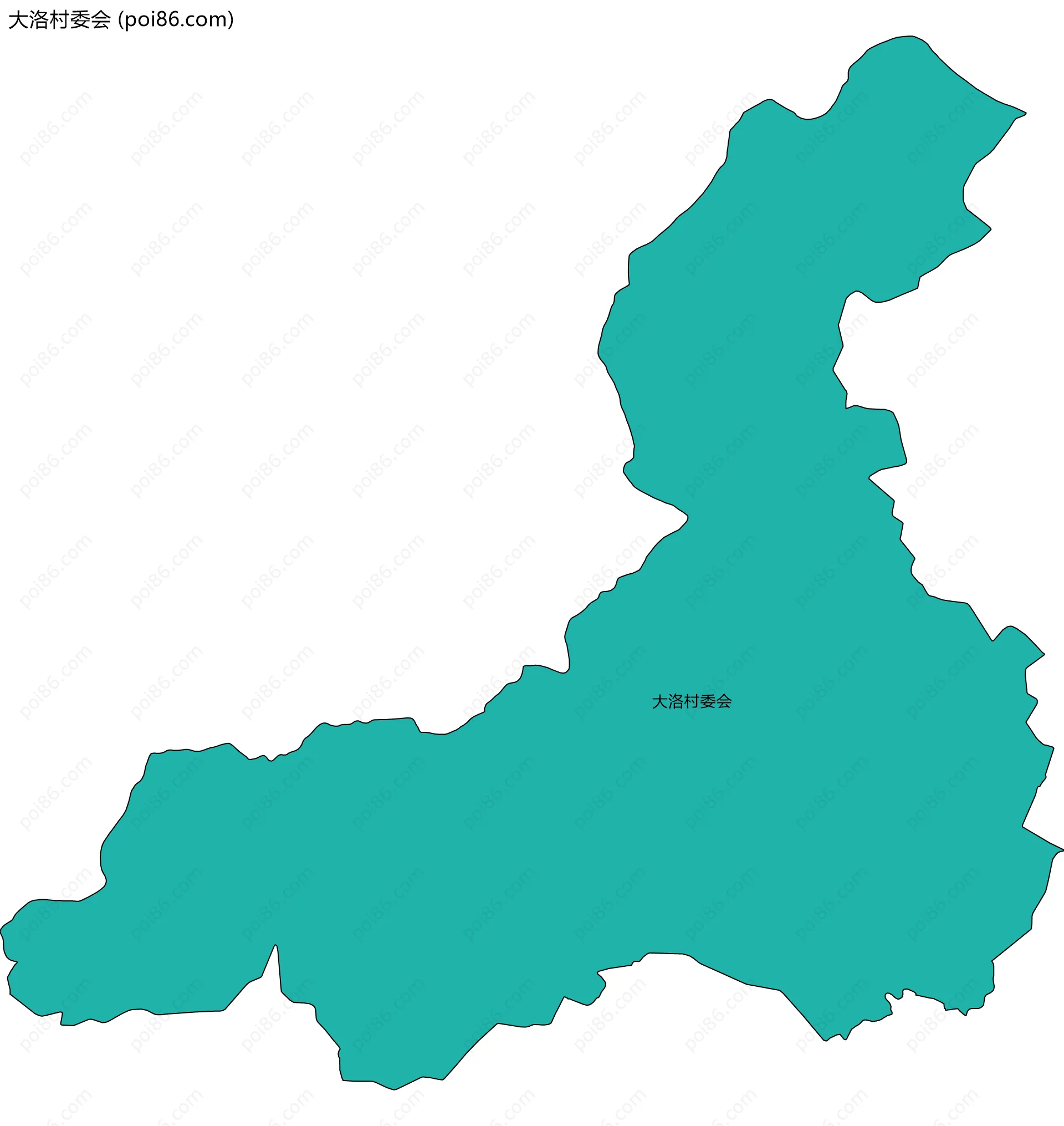 大洛村委会边界地图