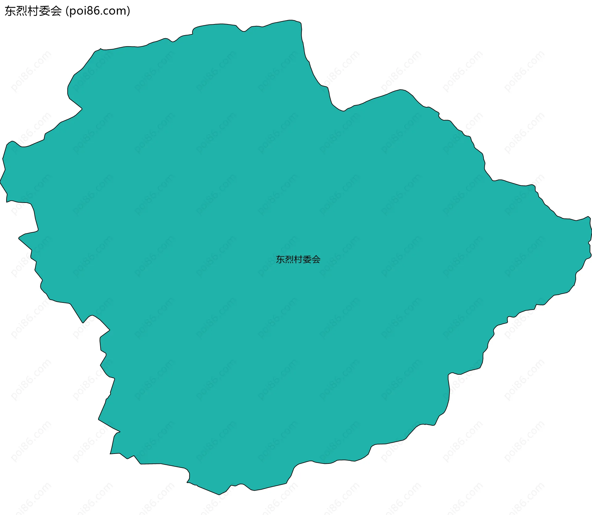 东烈村委会边界地图
