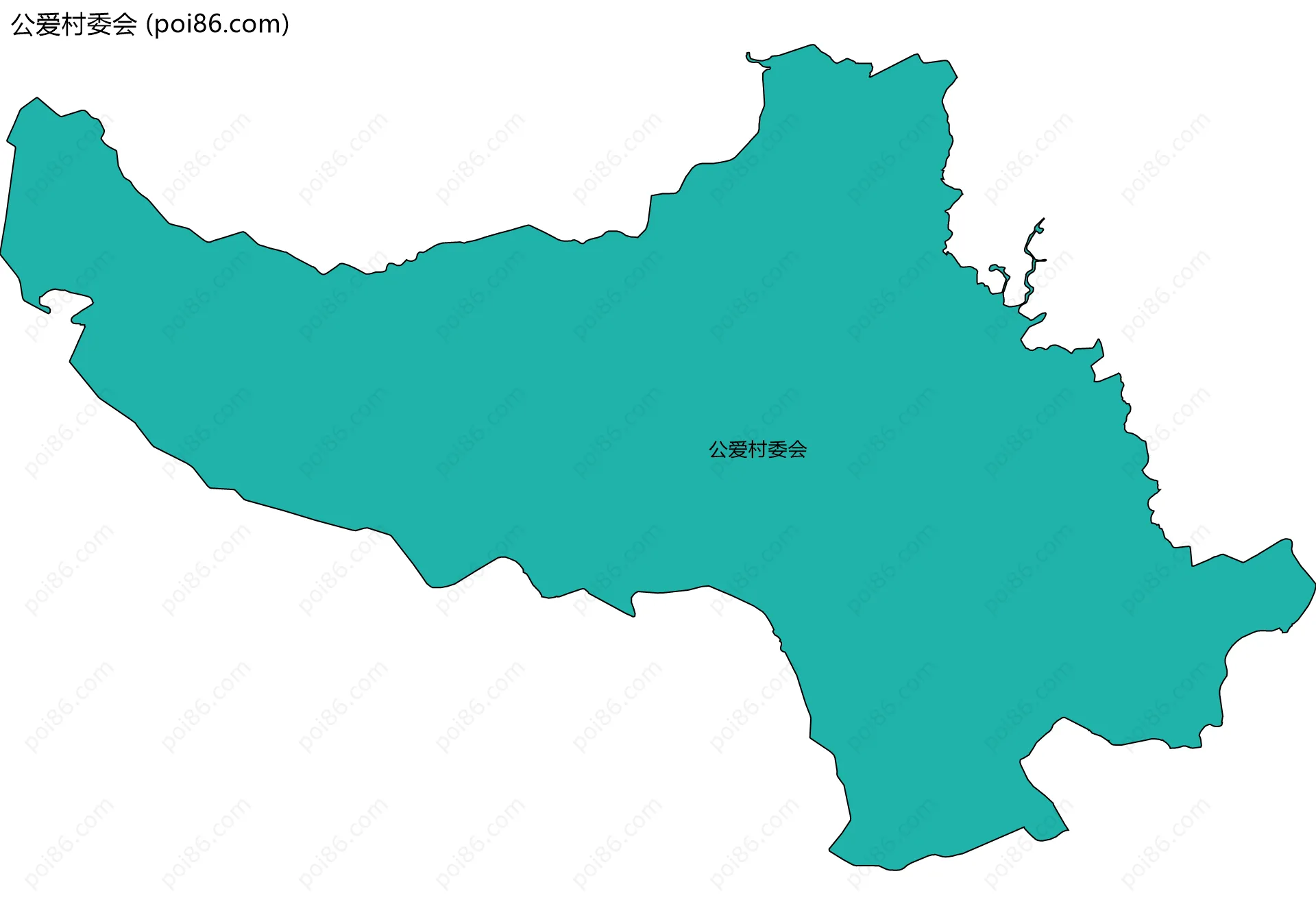 公爱村委会边界地图