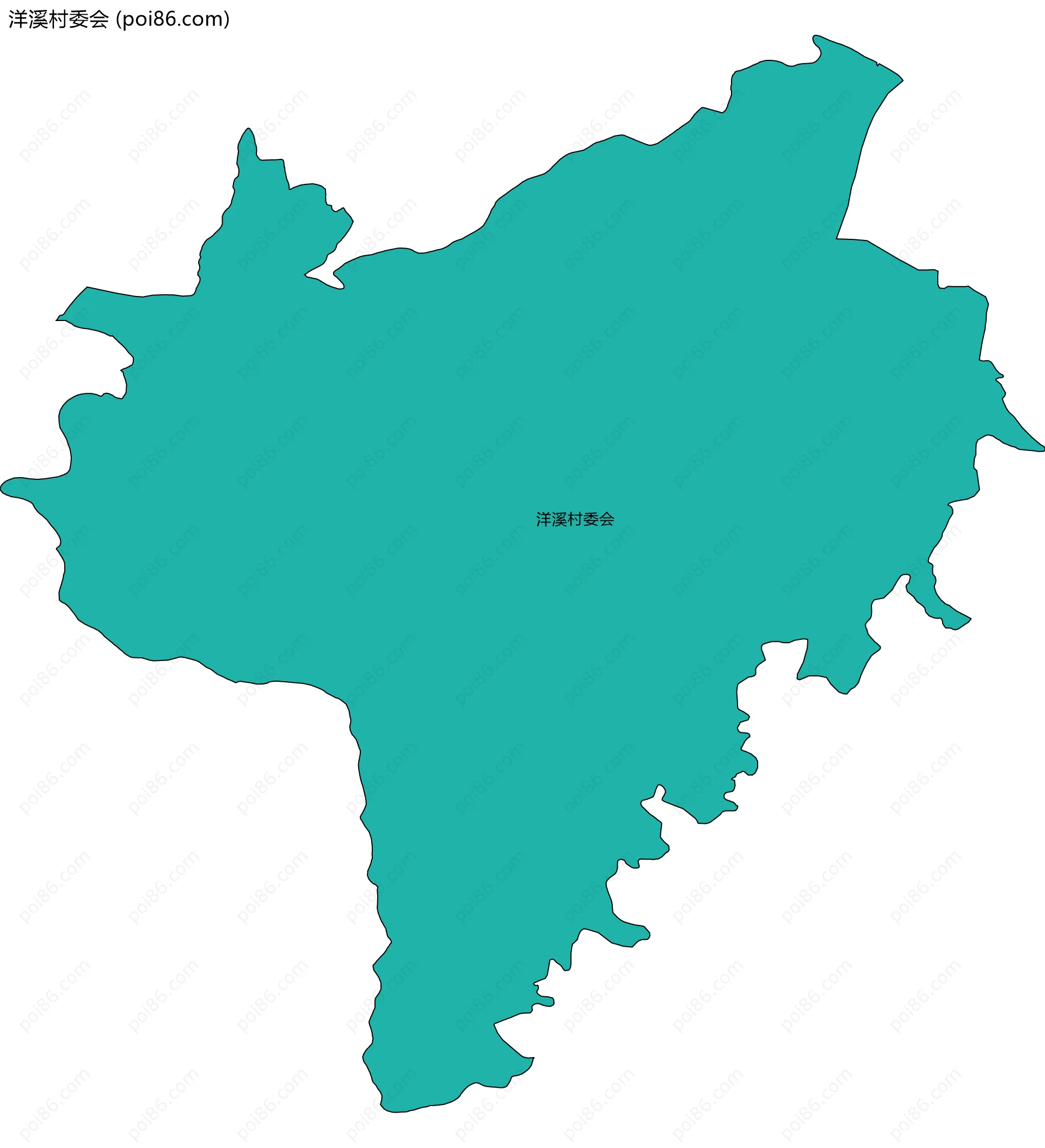 洋溪村委会边界地图