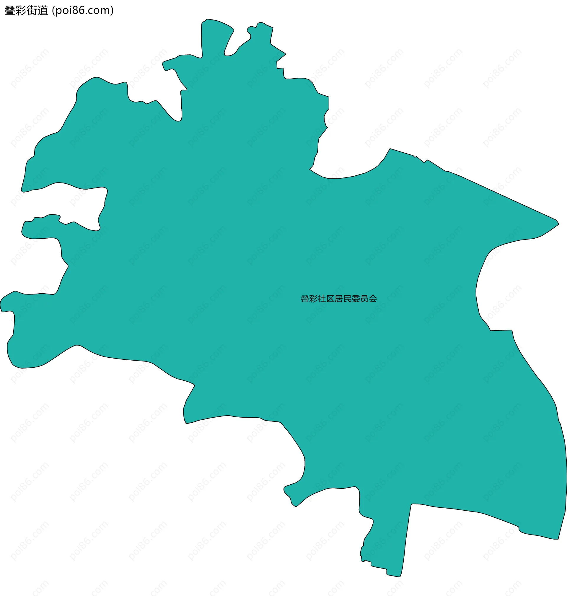 叠彩街道边界地图(五级行政区划)