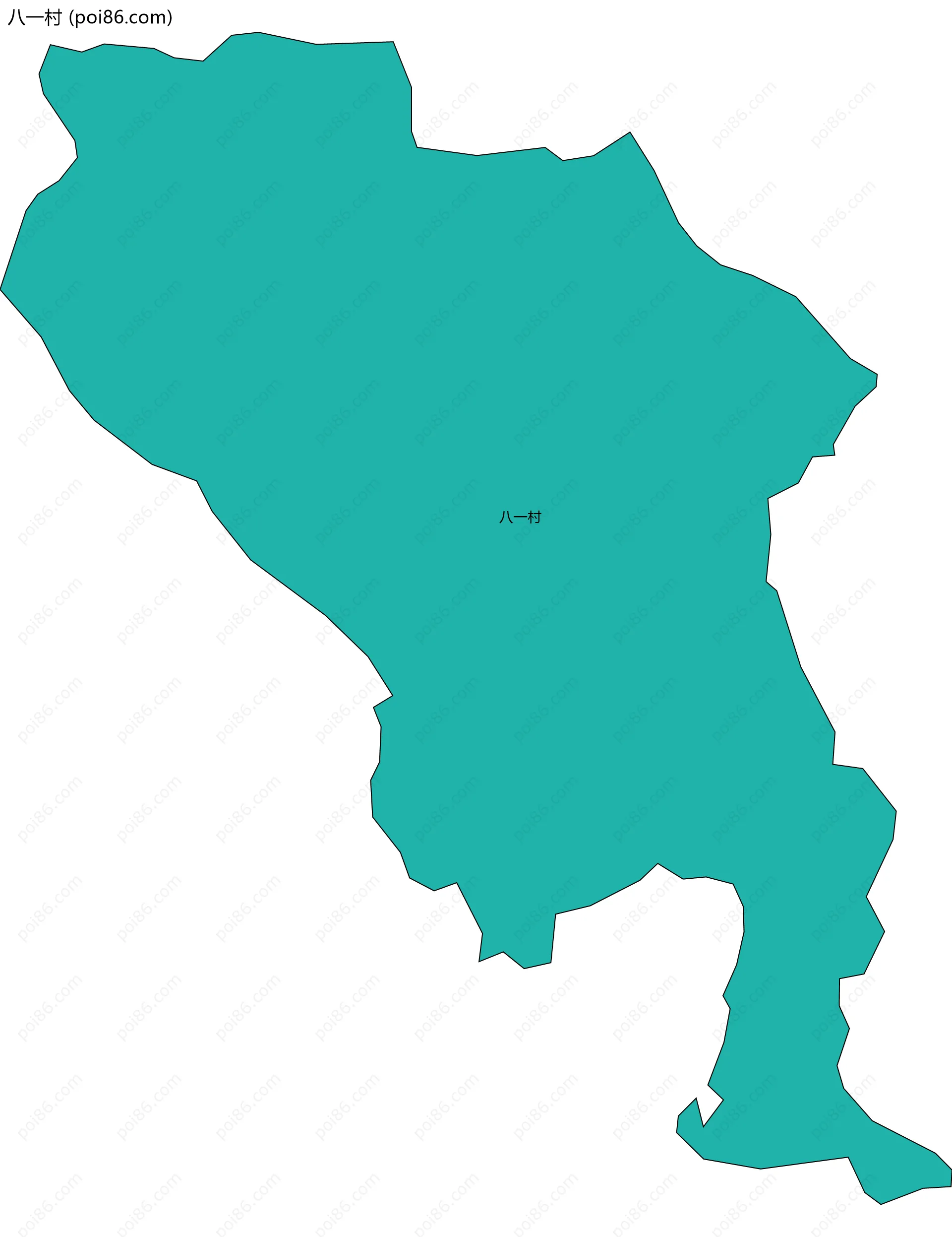 八一村边界地图