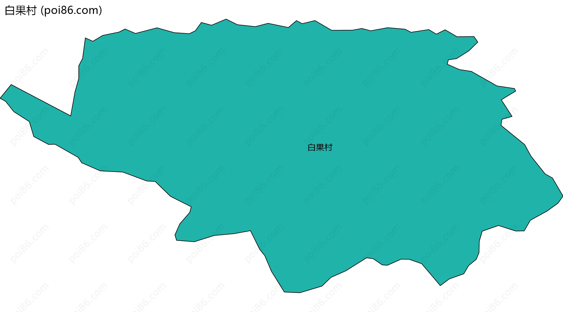 白果村边界地图