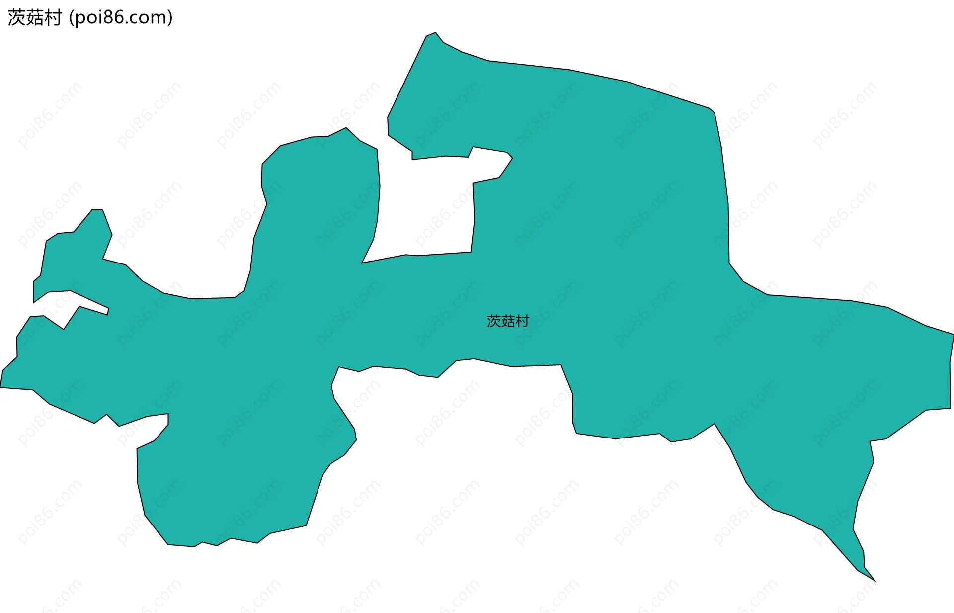 茨菇村边界地图