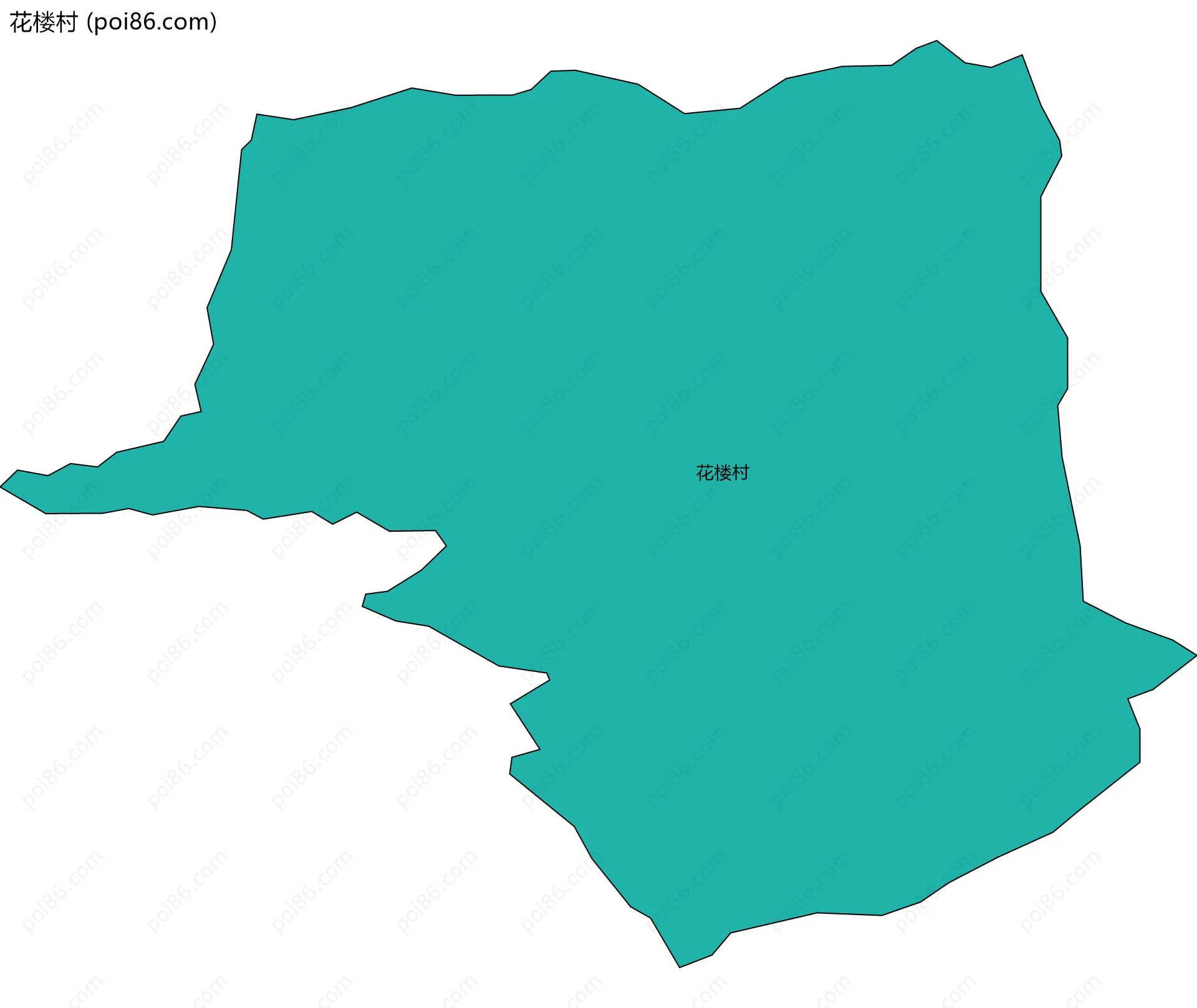 花楼村边界地图
