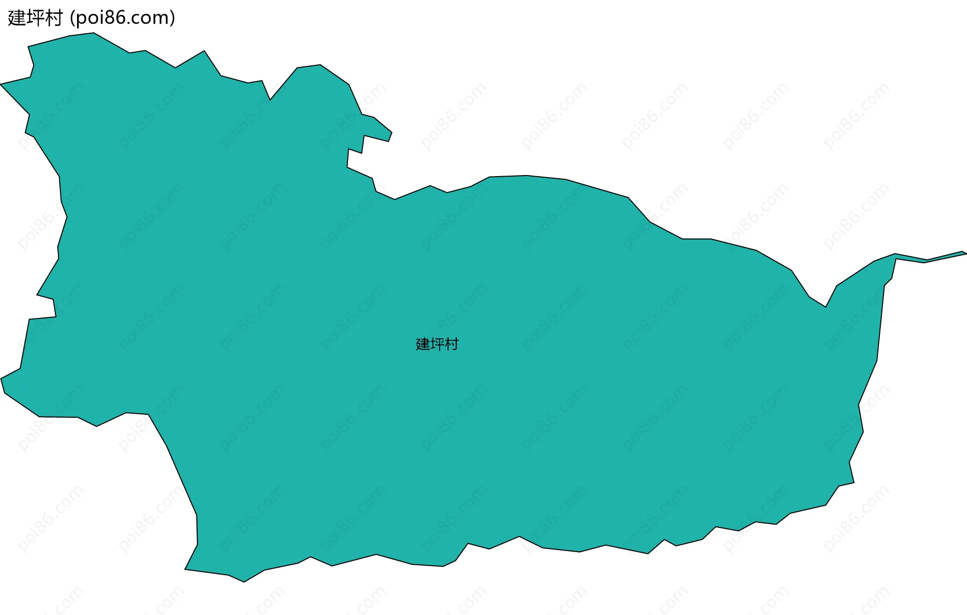 建坪村边界地图