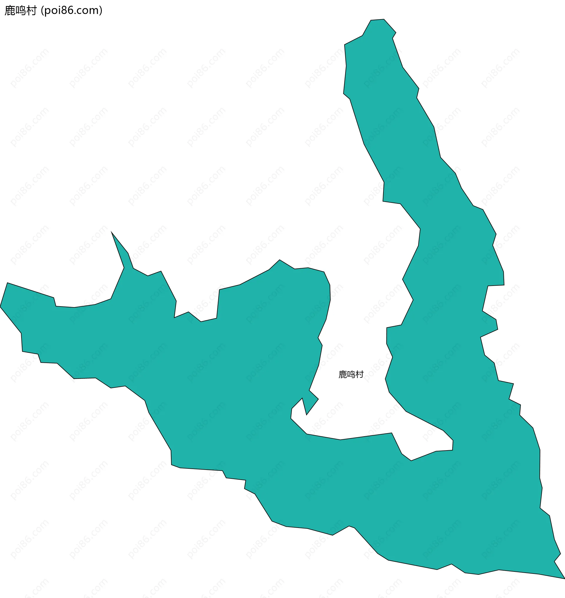 鹿鸣村边界地图