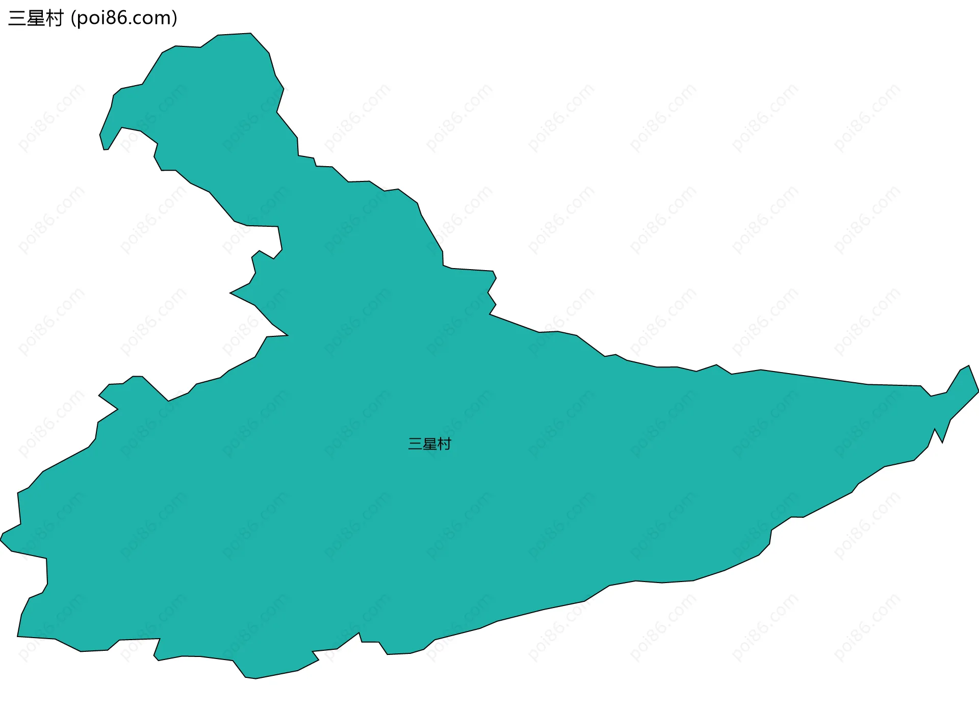 三星村边界地图