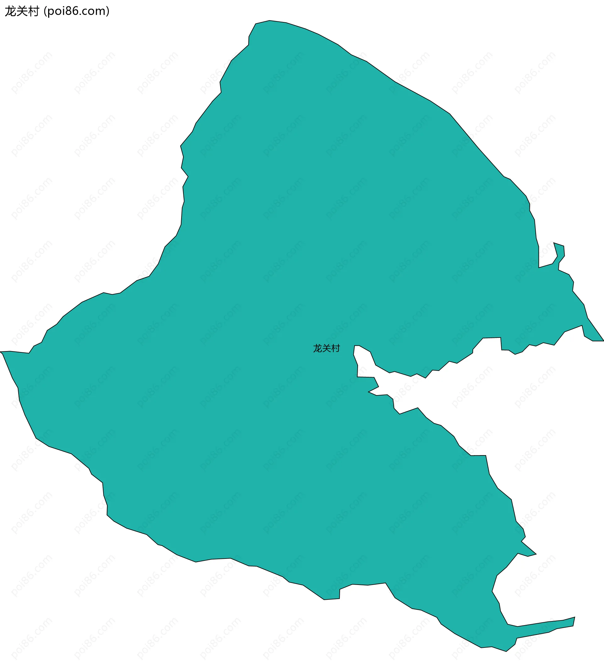 龙关村边界地图