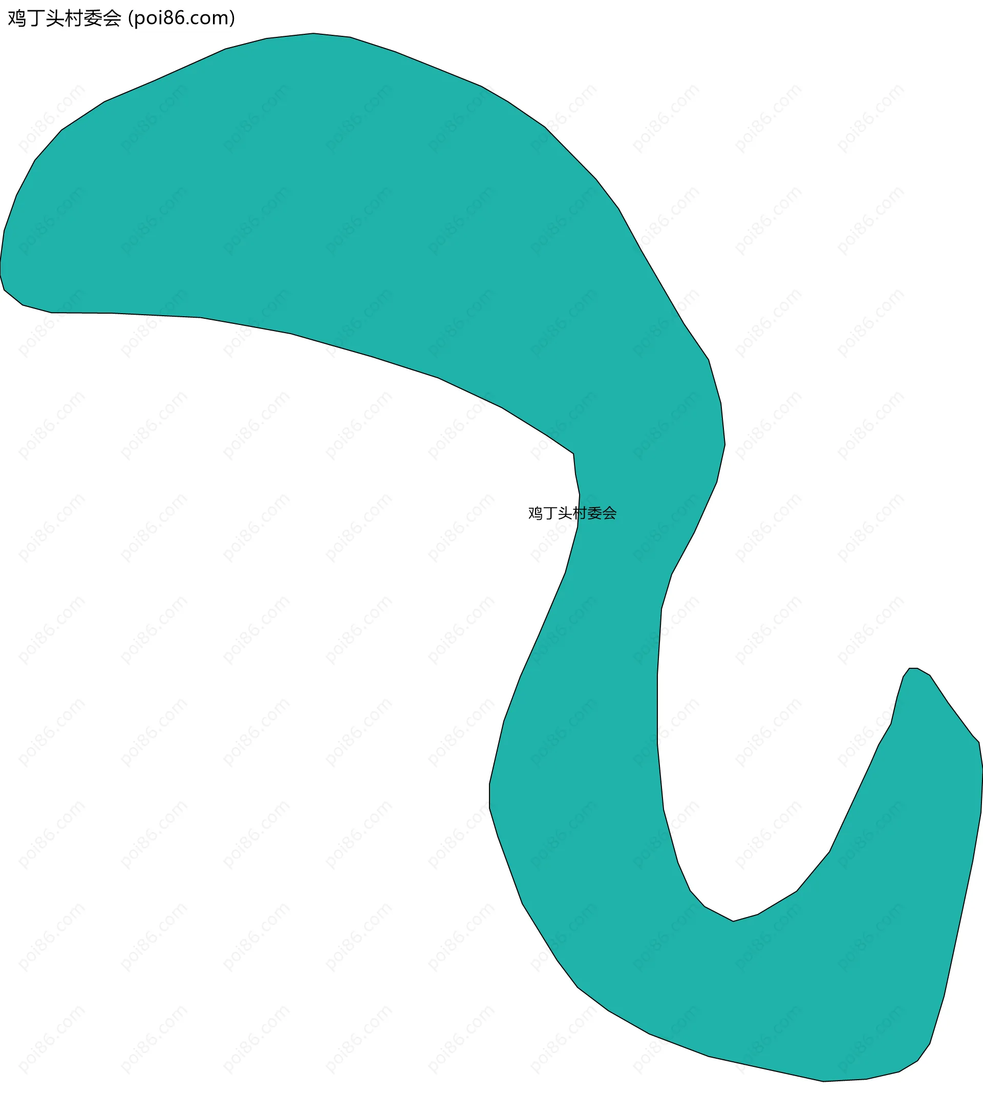 鸡丁头村委会边界地图