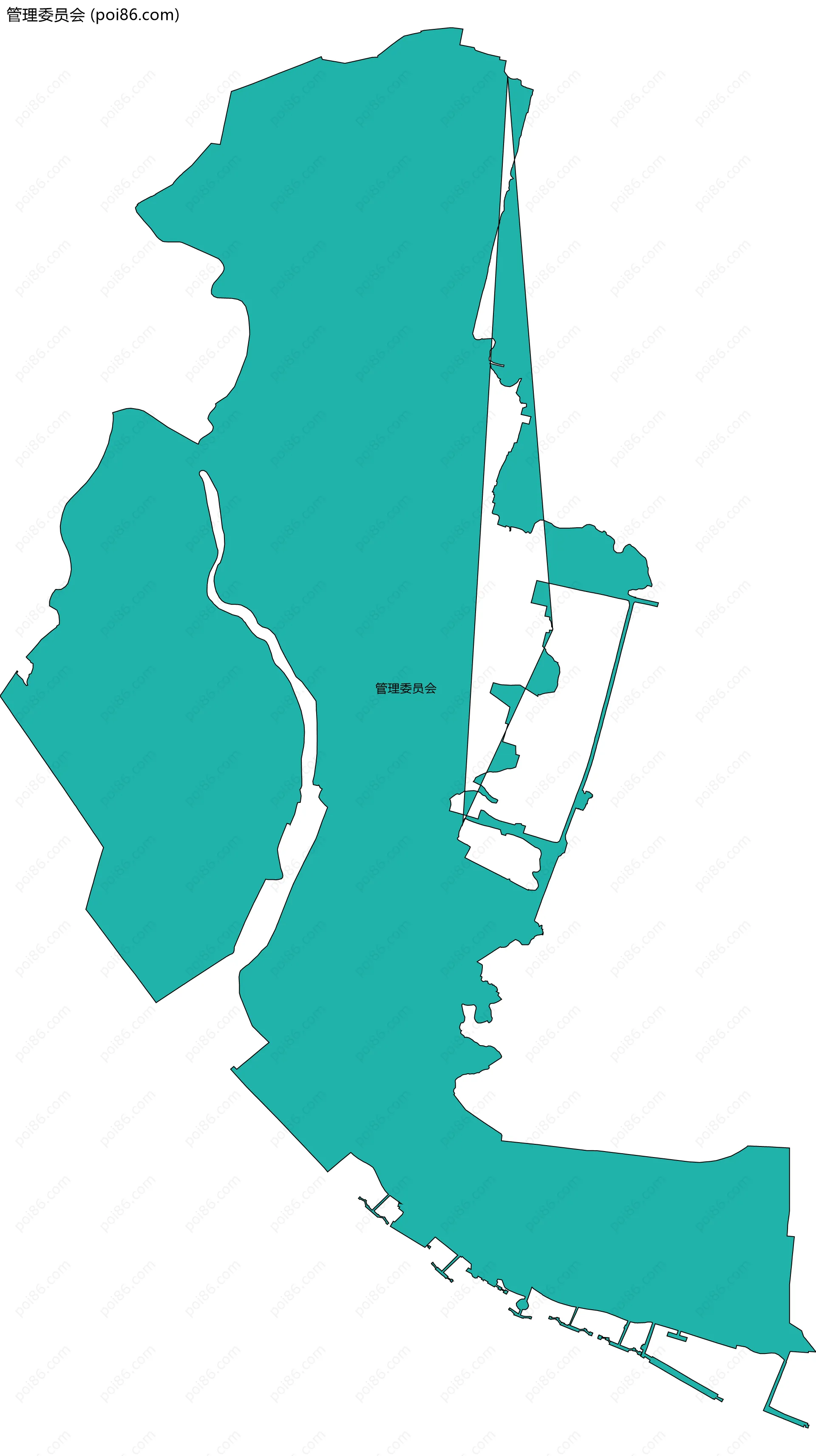 管理委员会边界地图