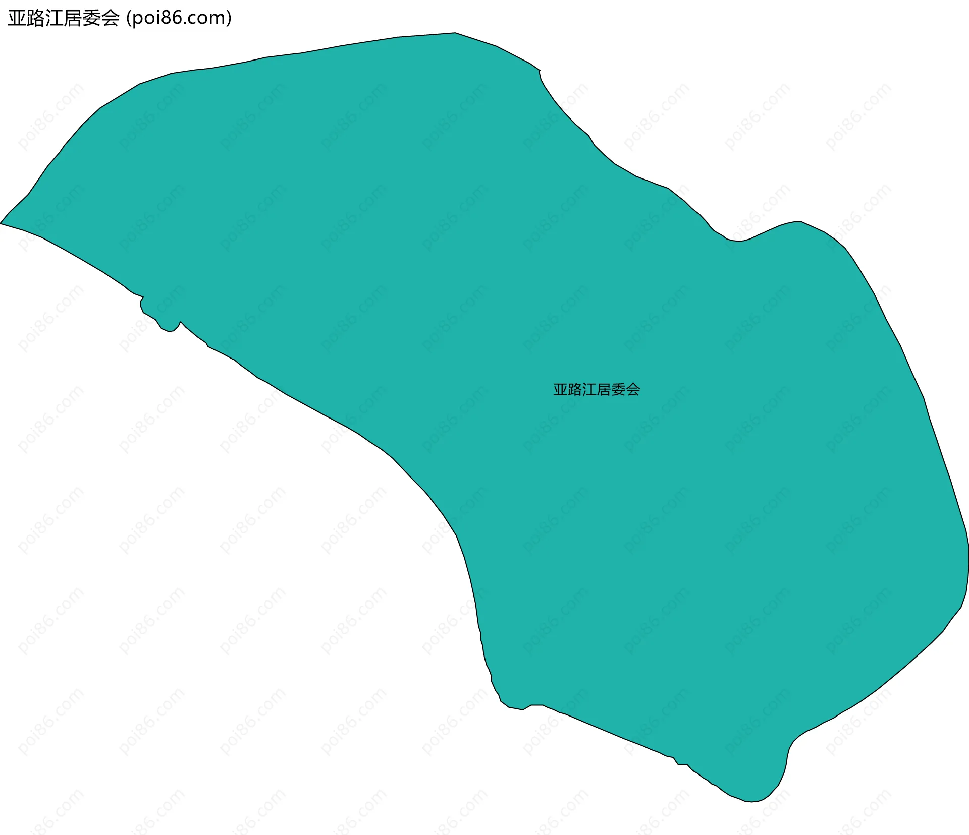 亚路江居委会边界地图