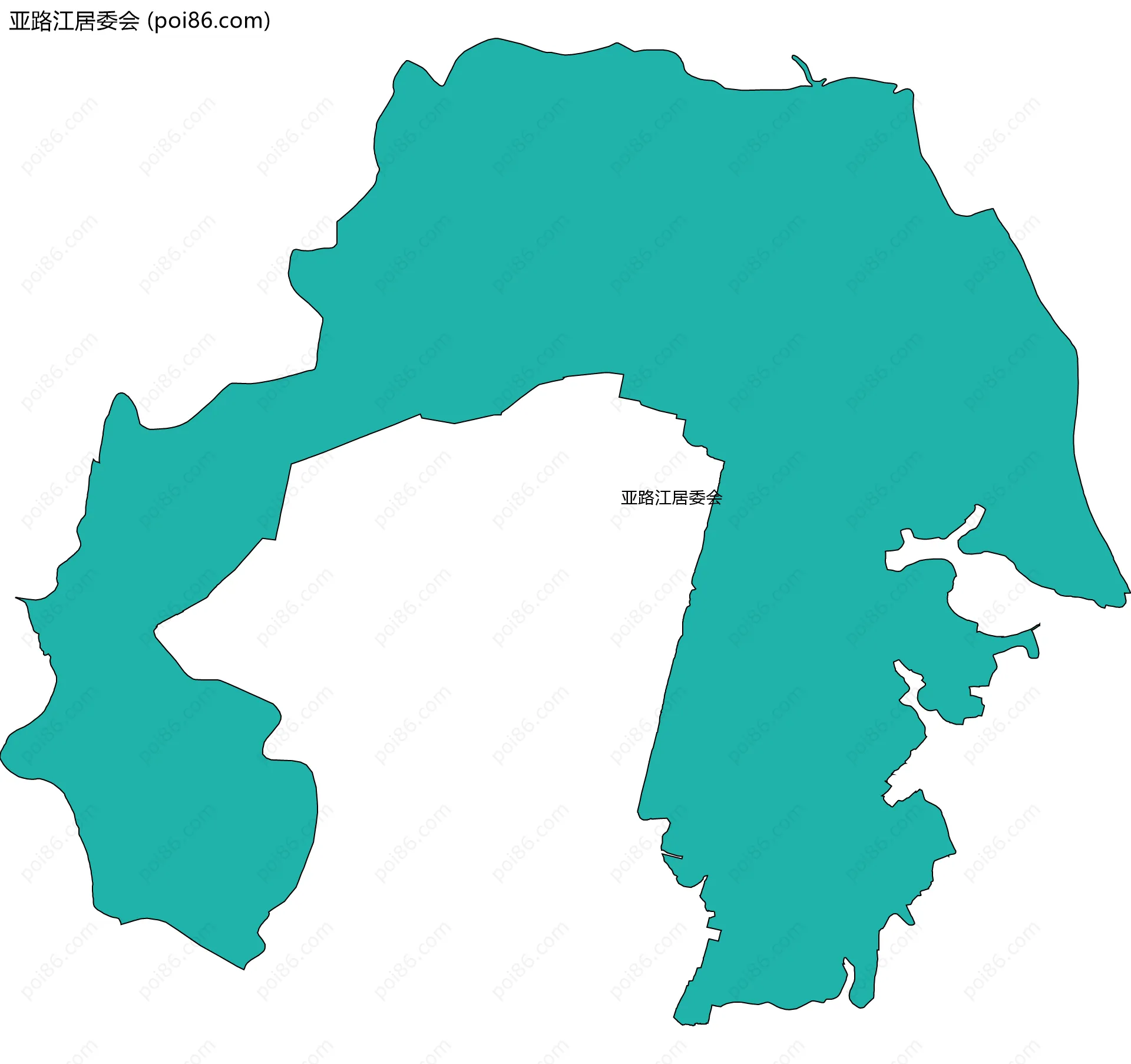 亚路江居委会边界地图