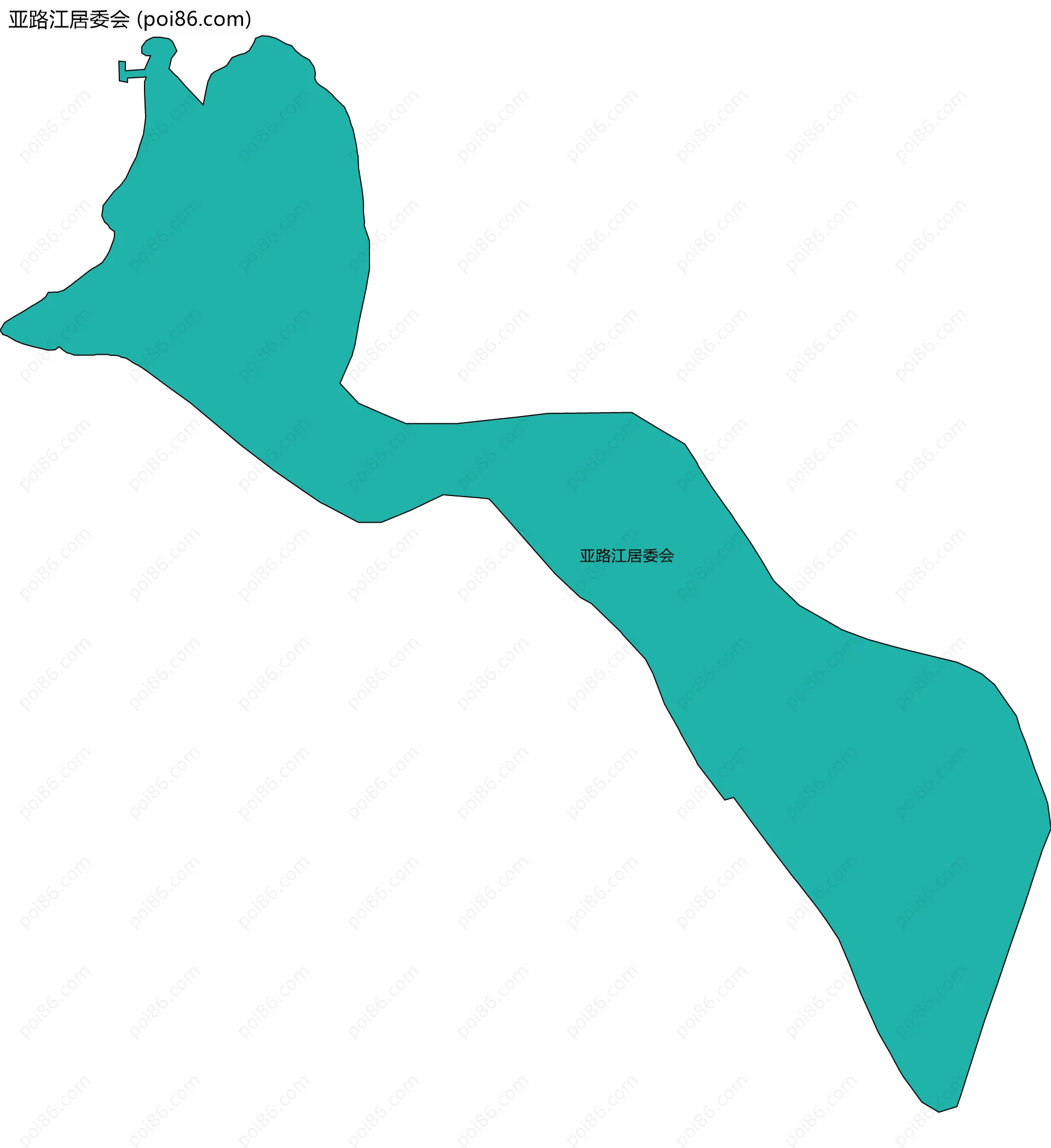 亚路江居委会边界地图