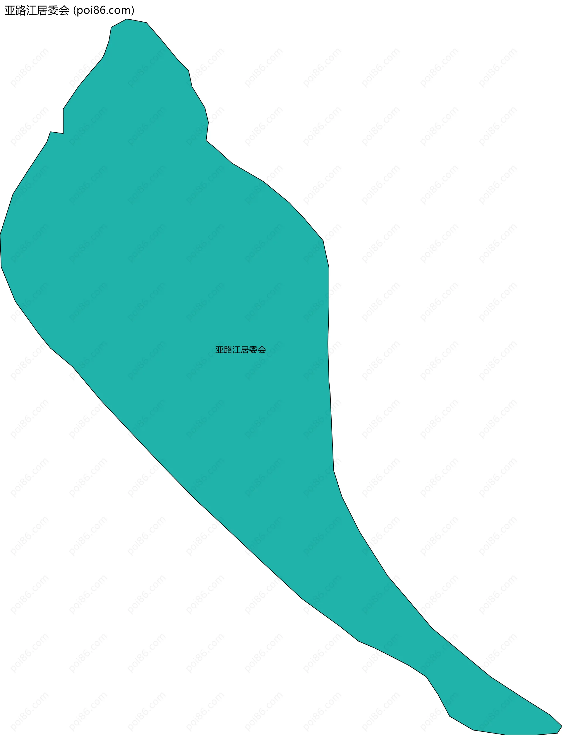 亚路江居委会边界地图