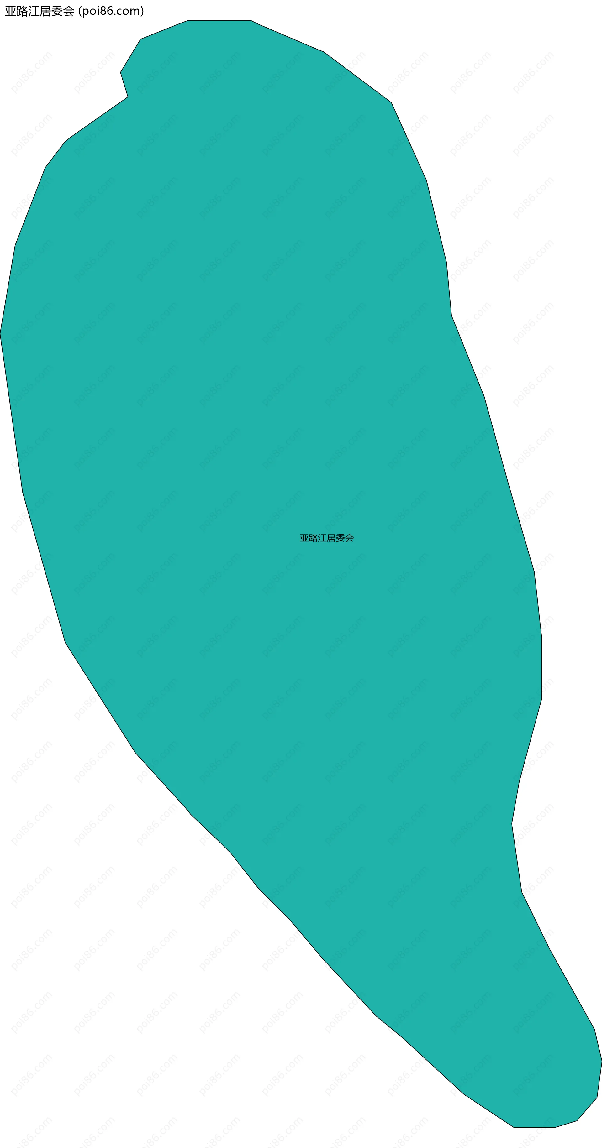 亚路江居委会边界地图