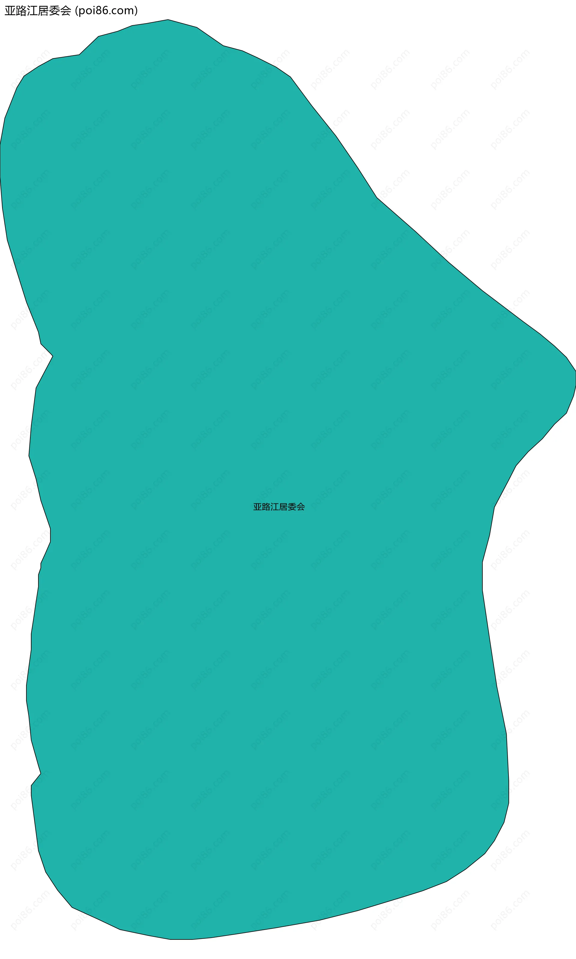 亚路江居委会边界地图