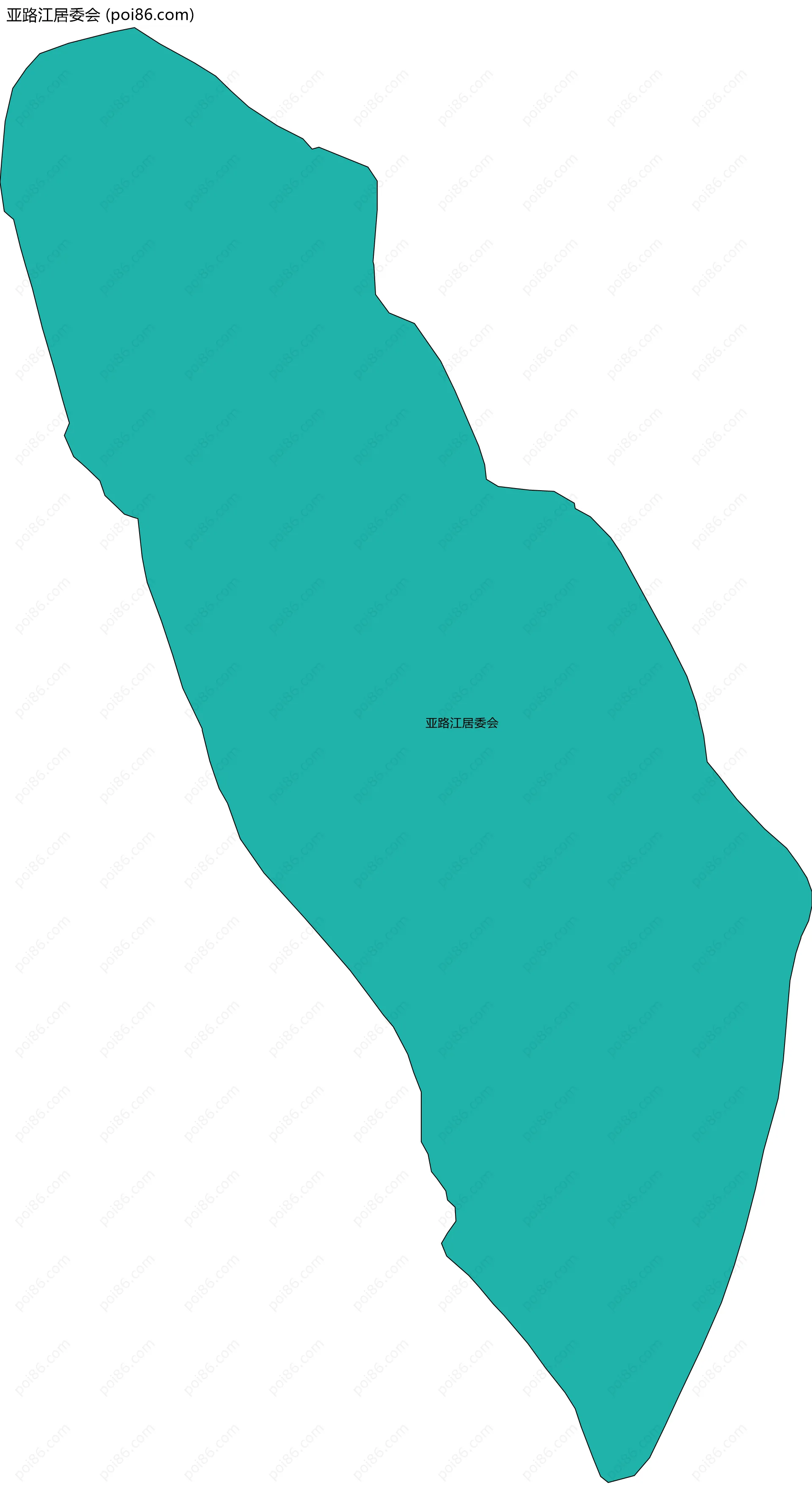 亚路江居委会边界地图
