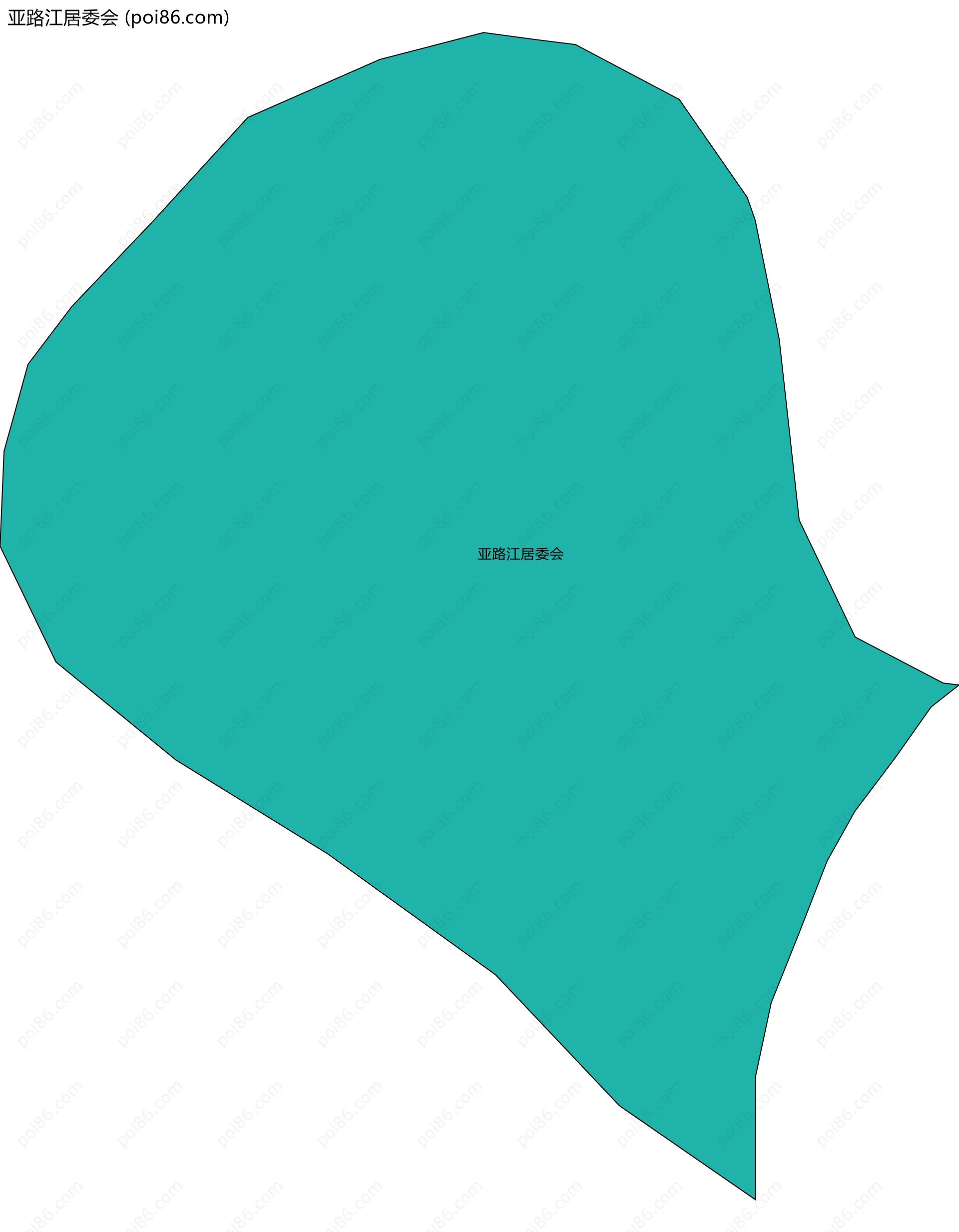 亚路江居委会边界地图