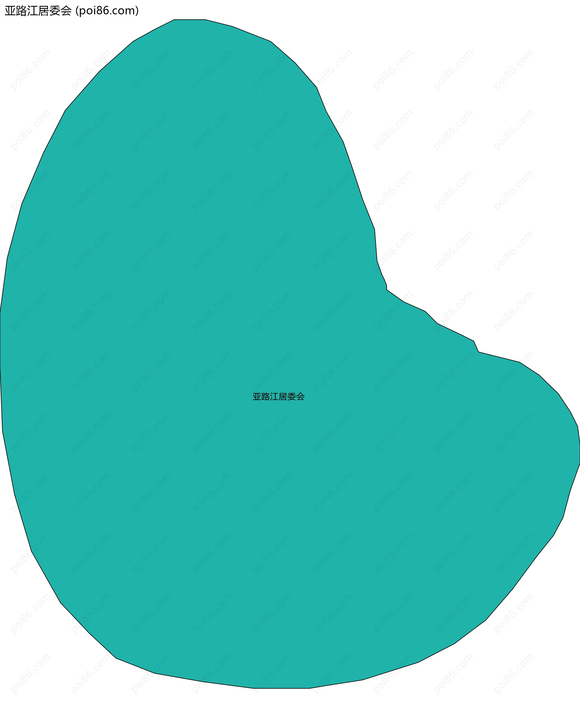 亚路江居委会边界地图