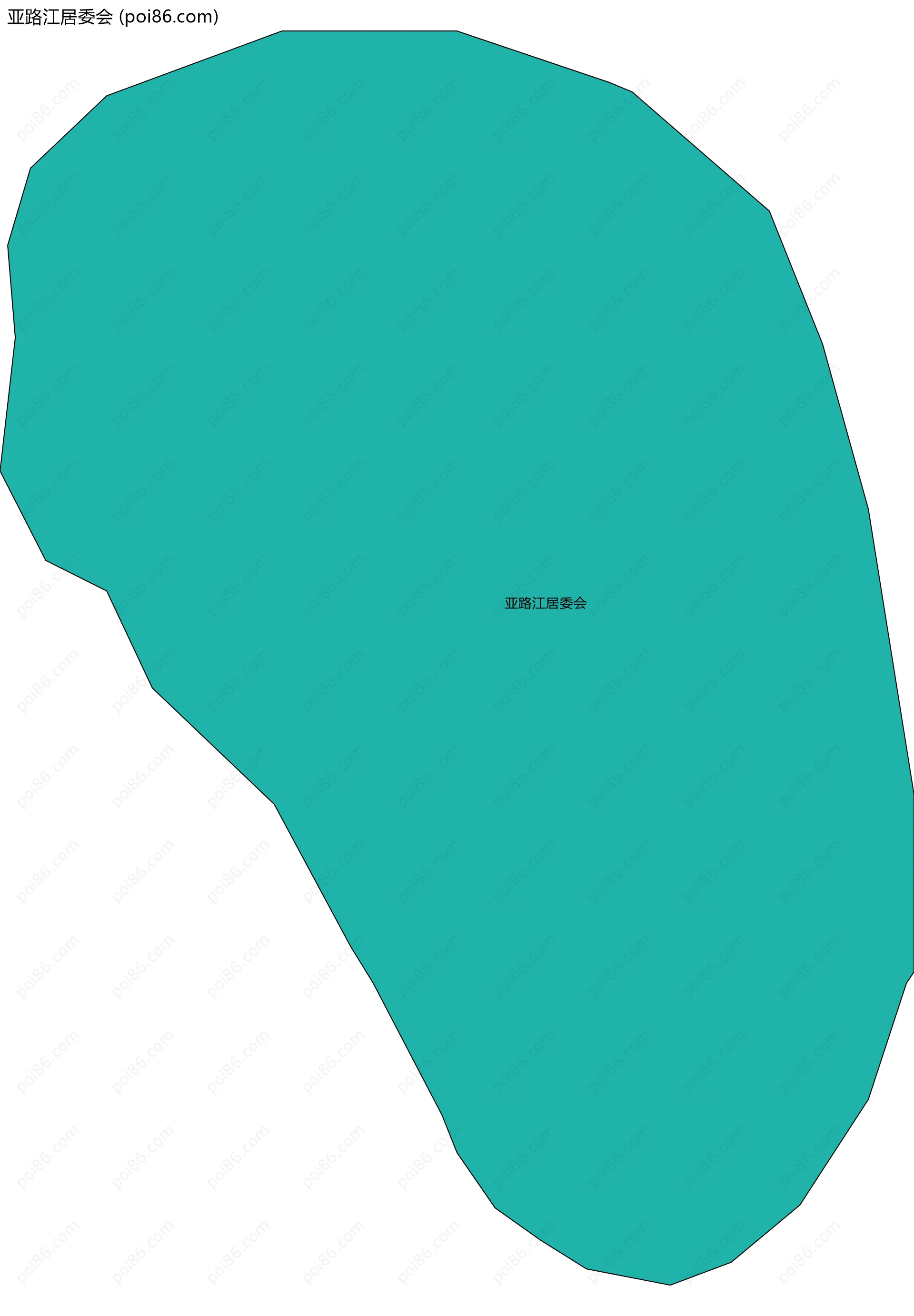 亚路江居委会边界地图