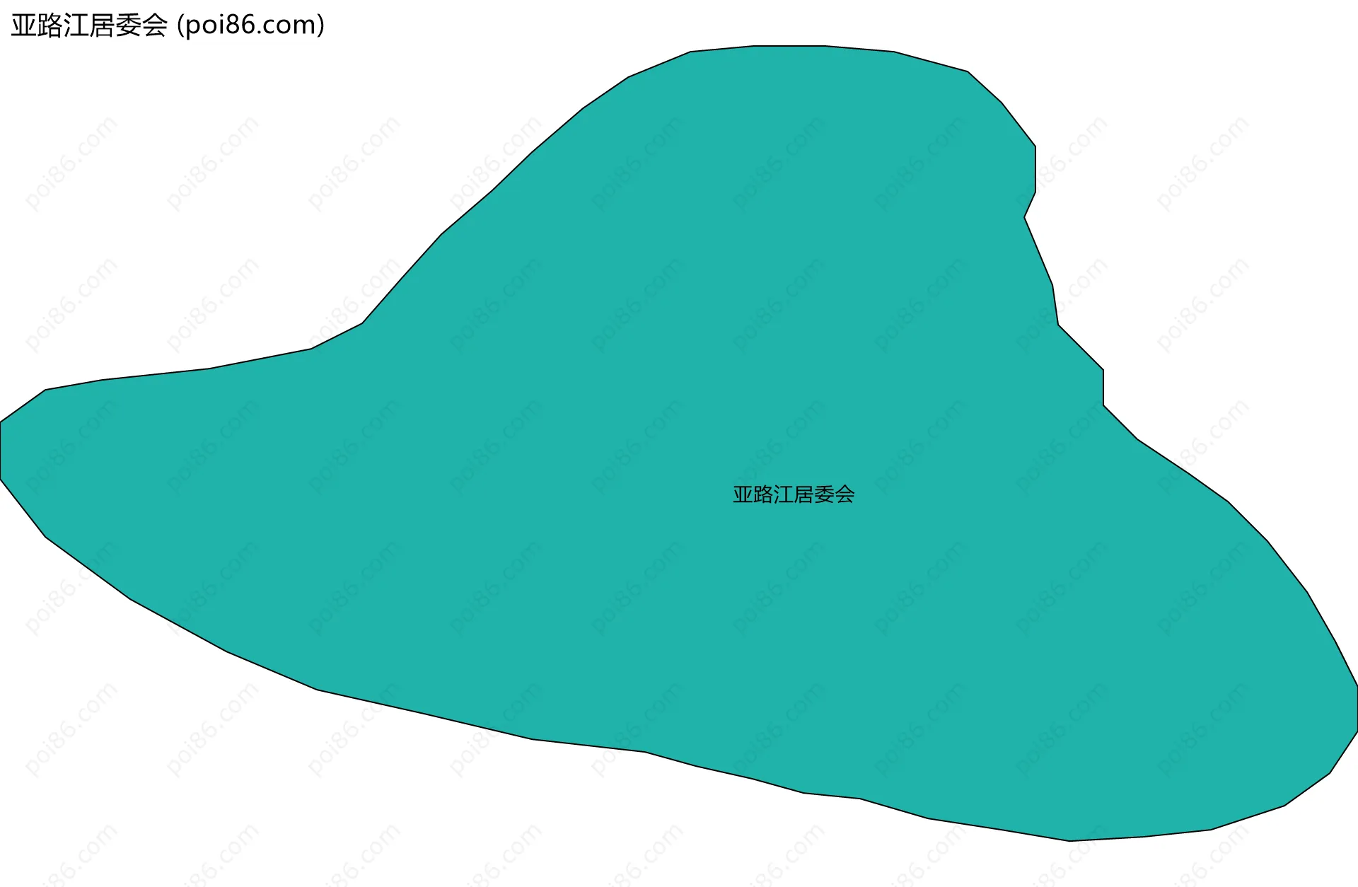 亚路江居委会边界地图