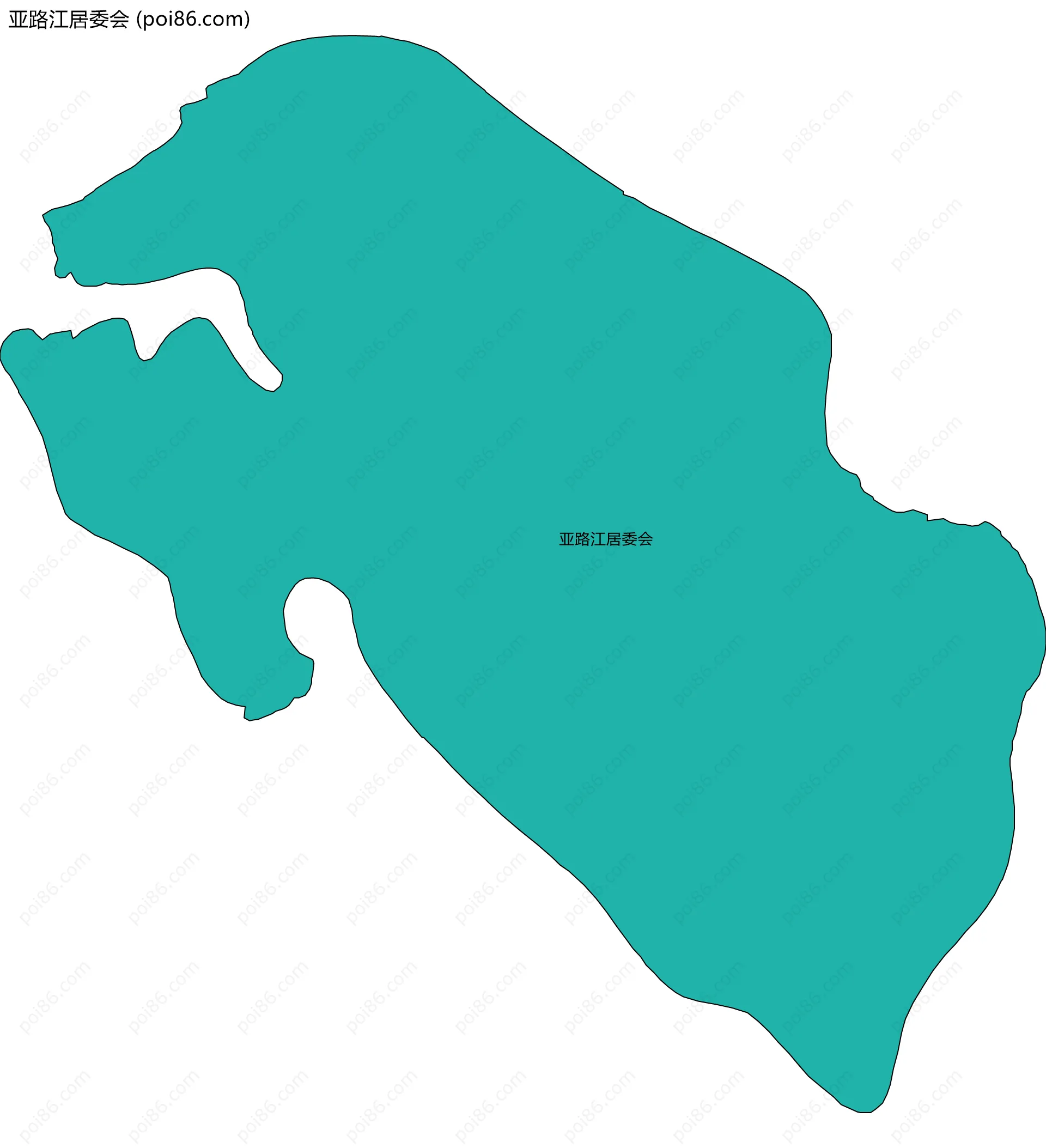 亚路江居委会边界地图