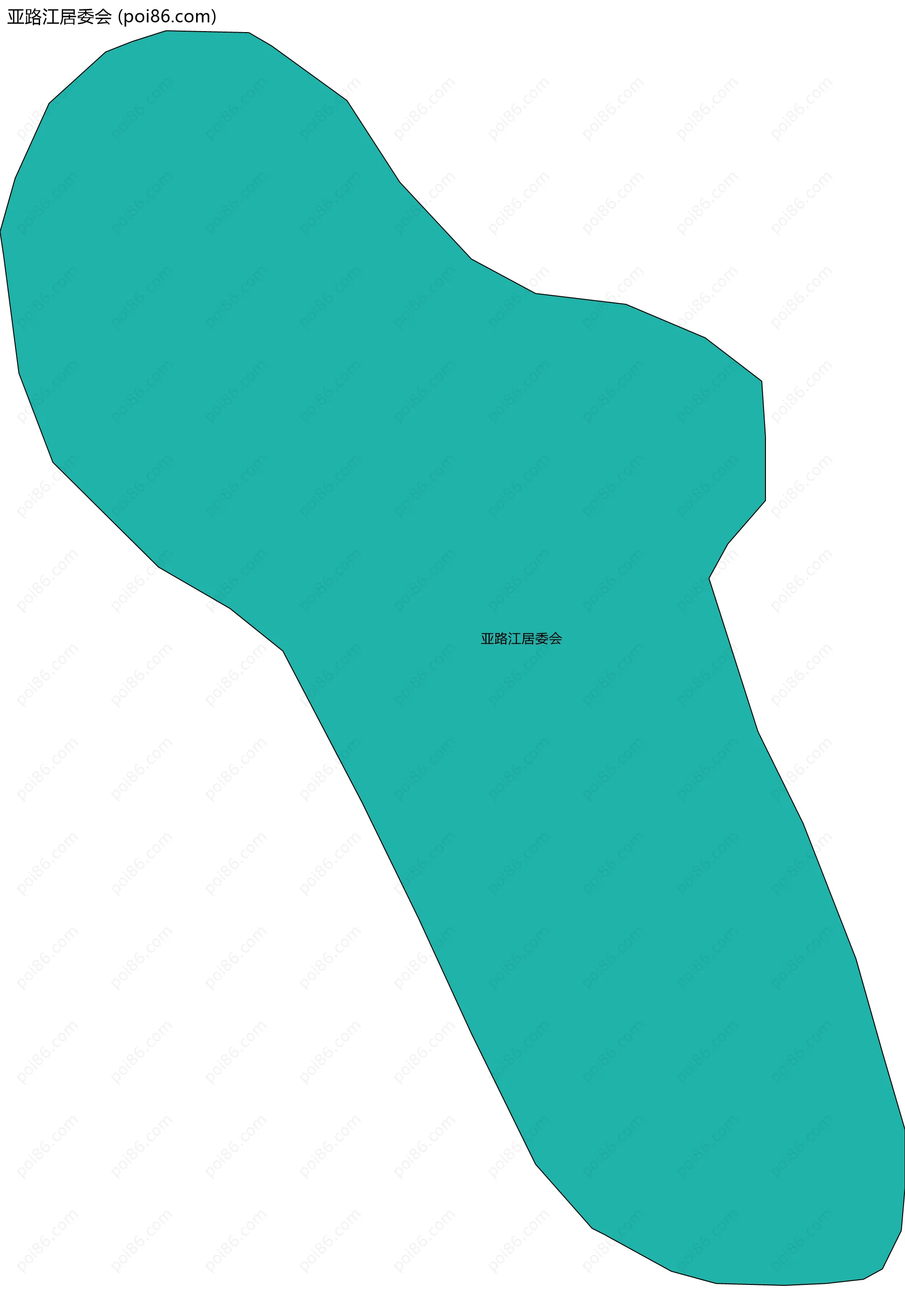 亚路江居委会边界地图