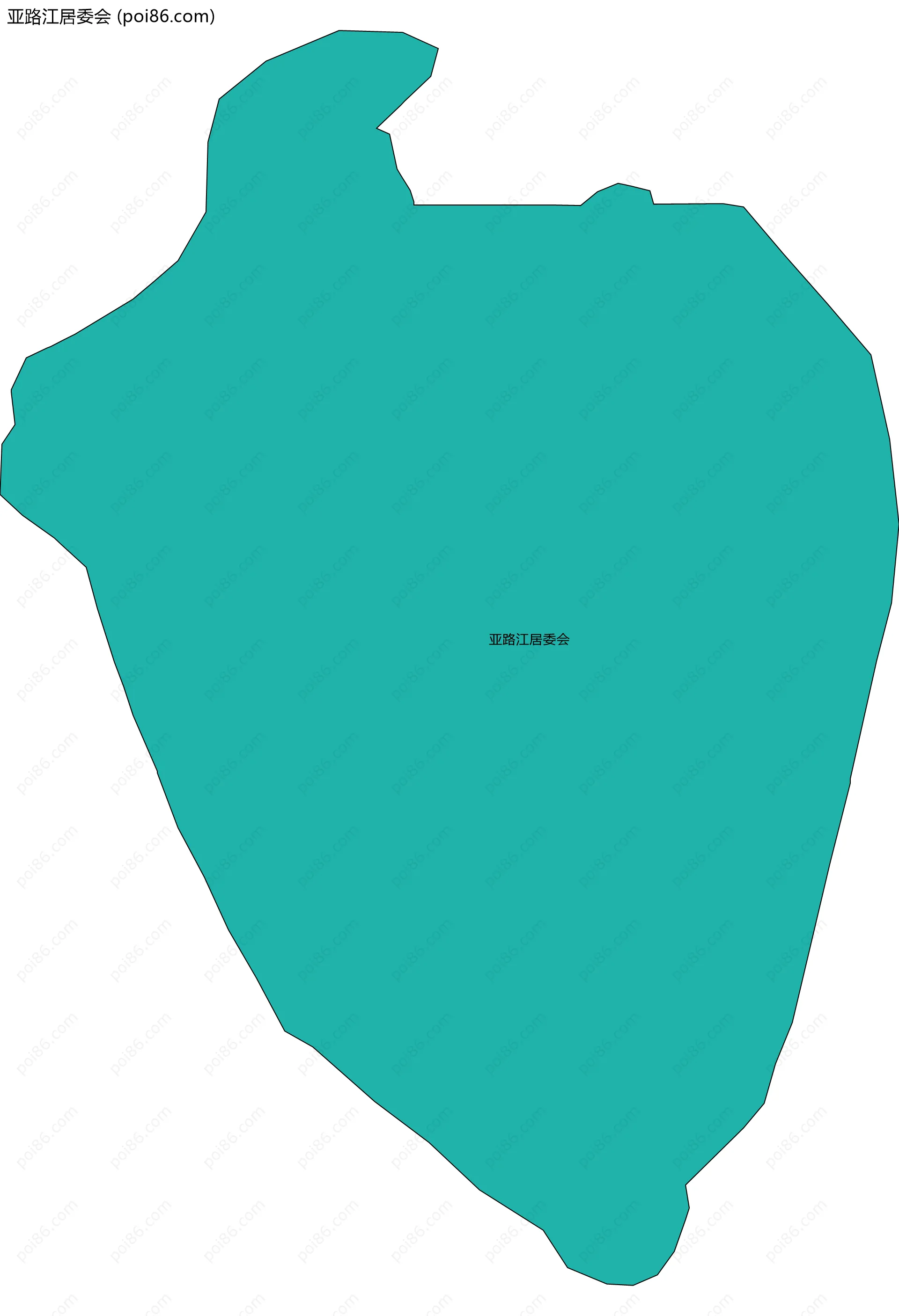 亚路江居委会边界地图