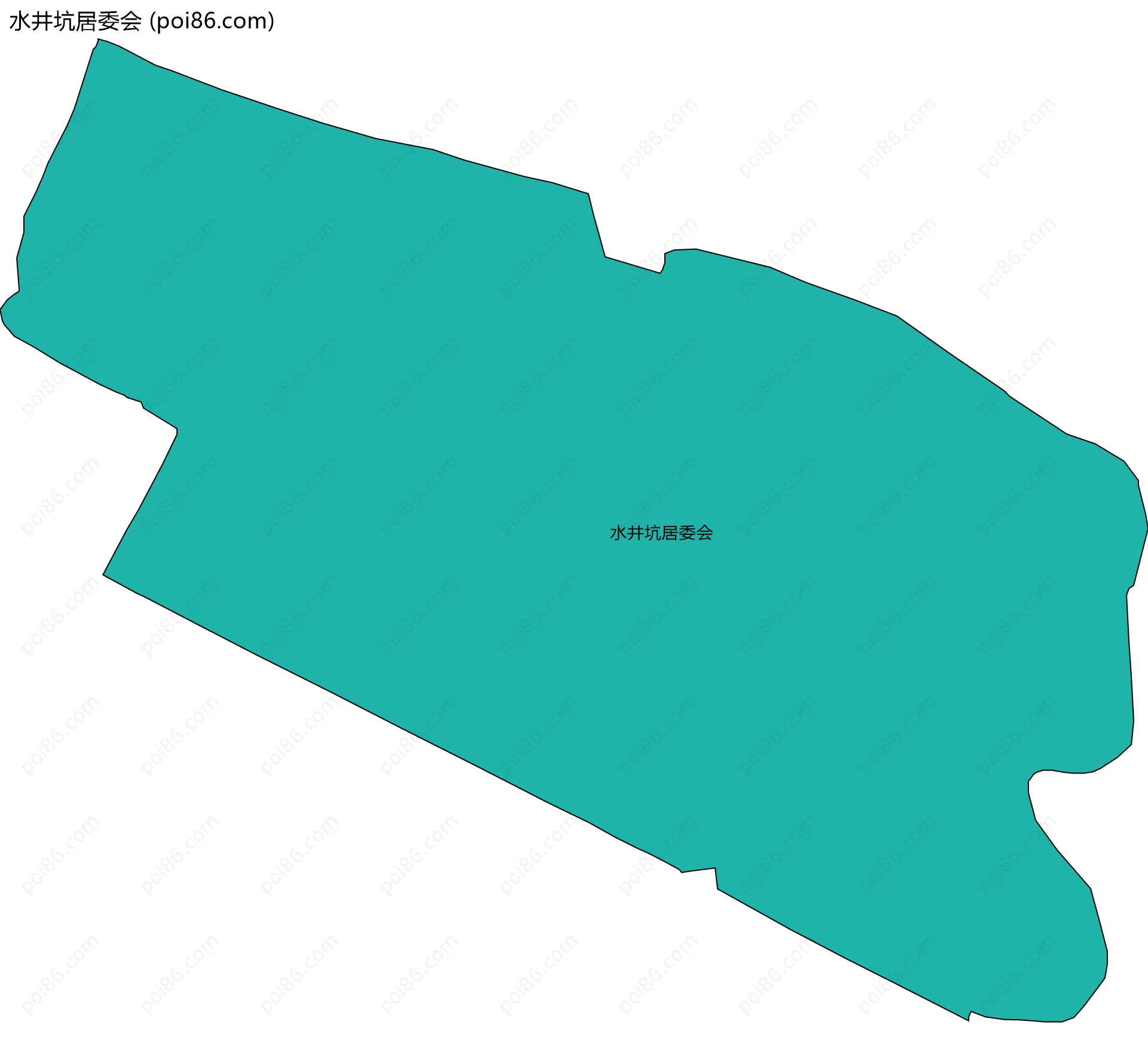 水井坑居委会边界地图