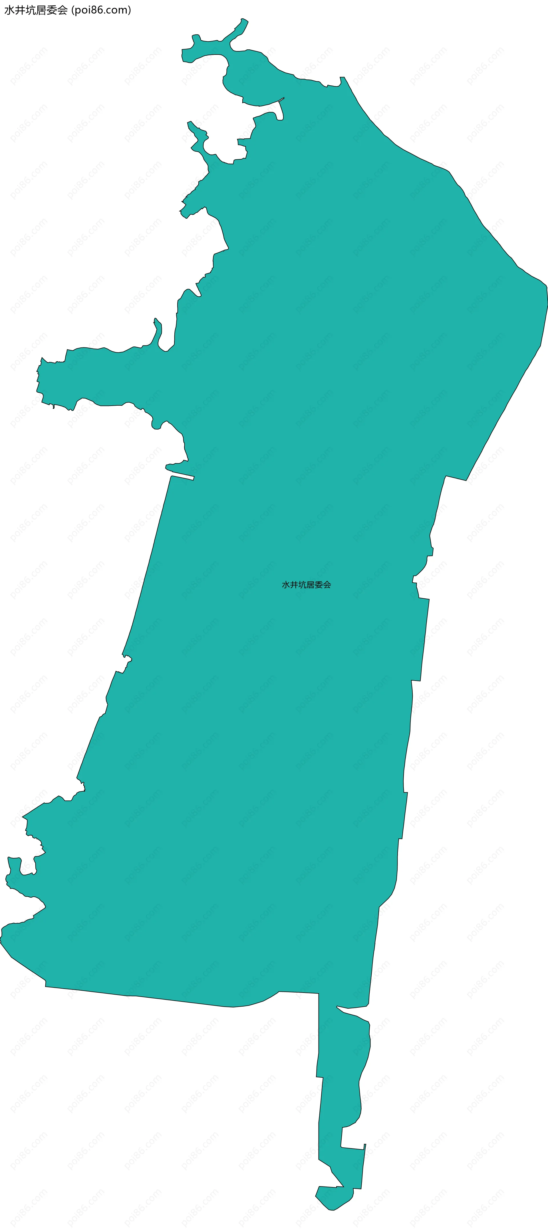 水井坑居委会边界地图