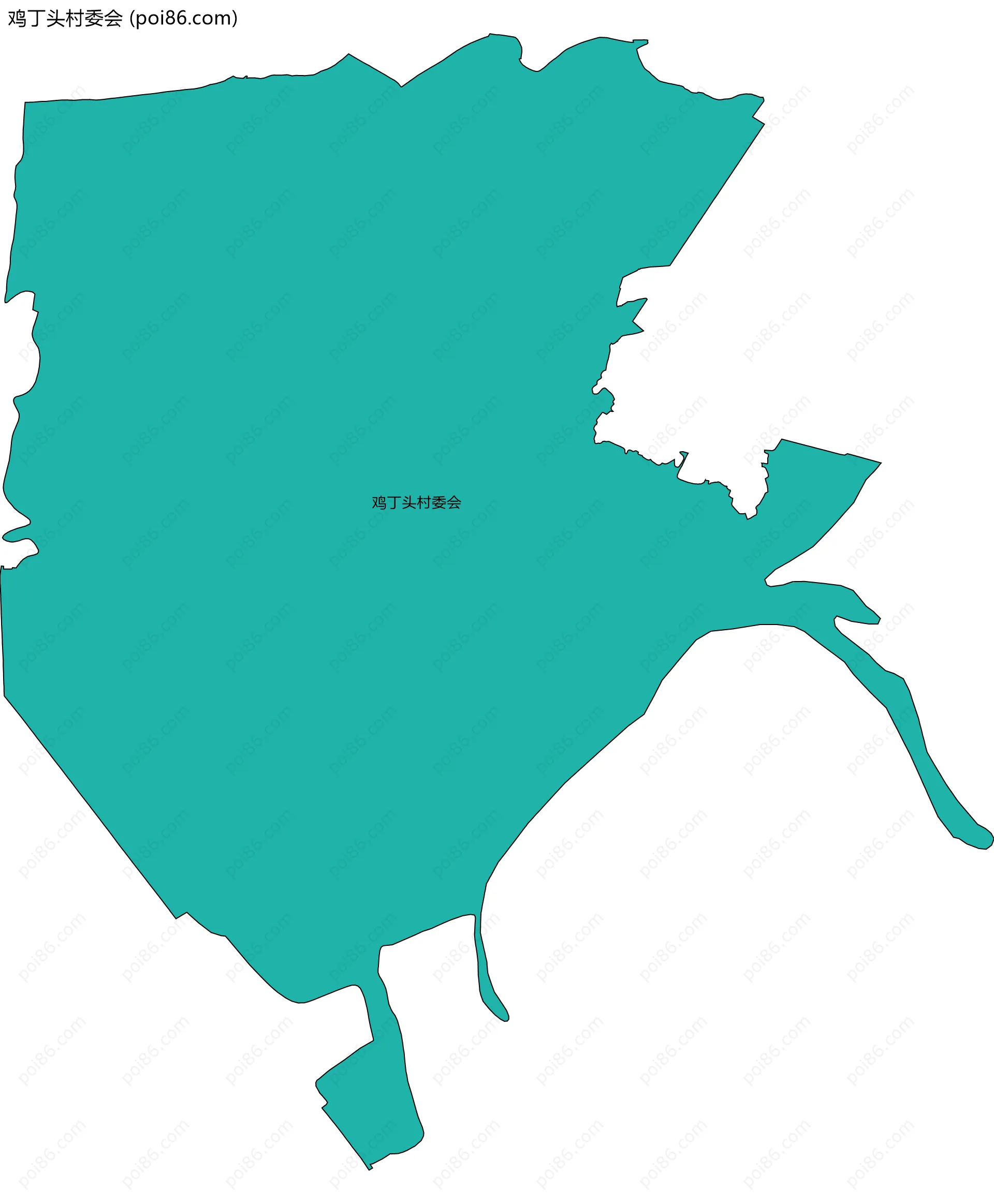 鸡丁头村委会边界地图