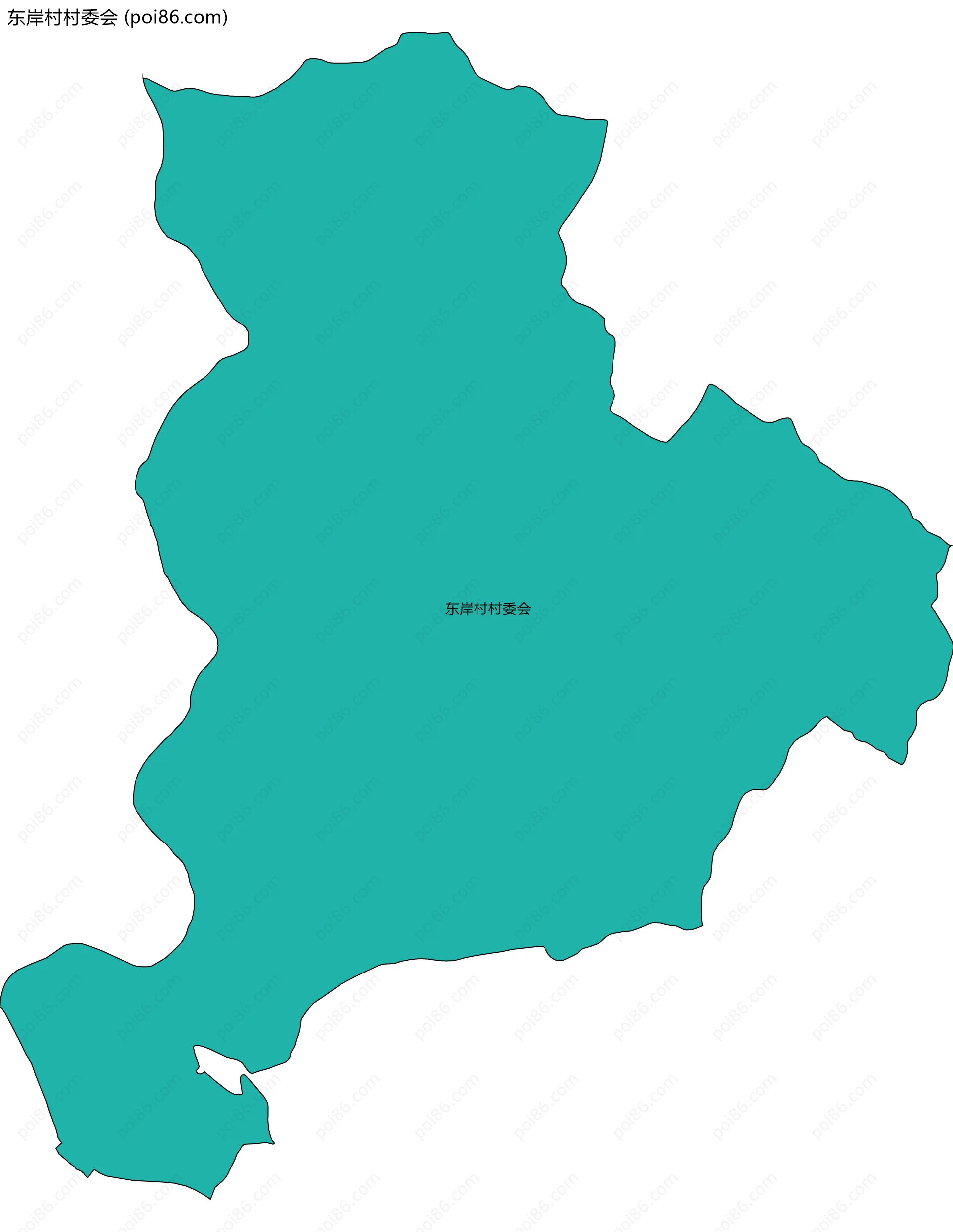 东岸村村委会边界地图