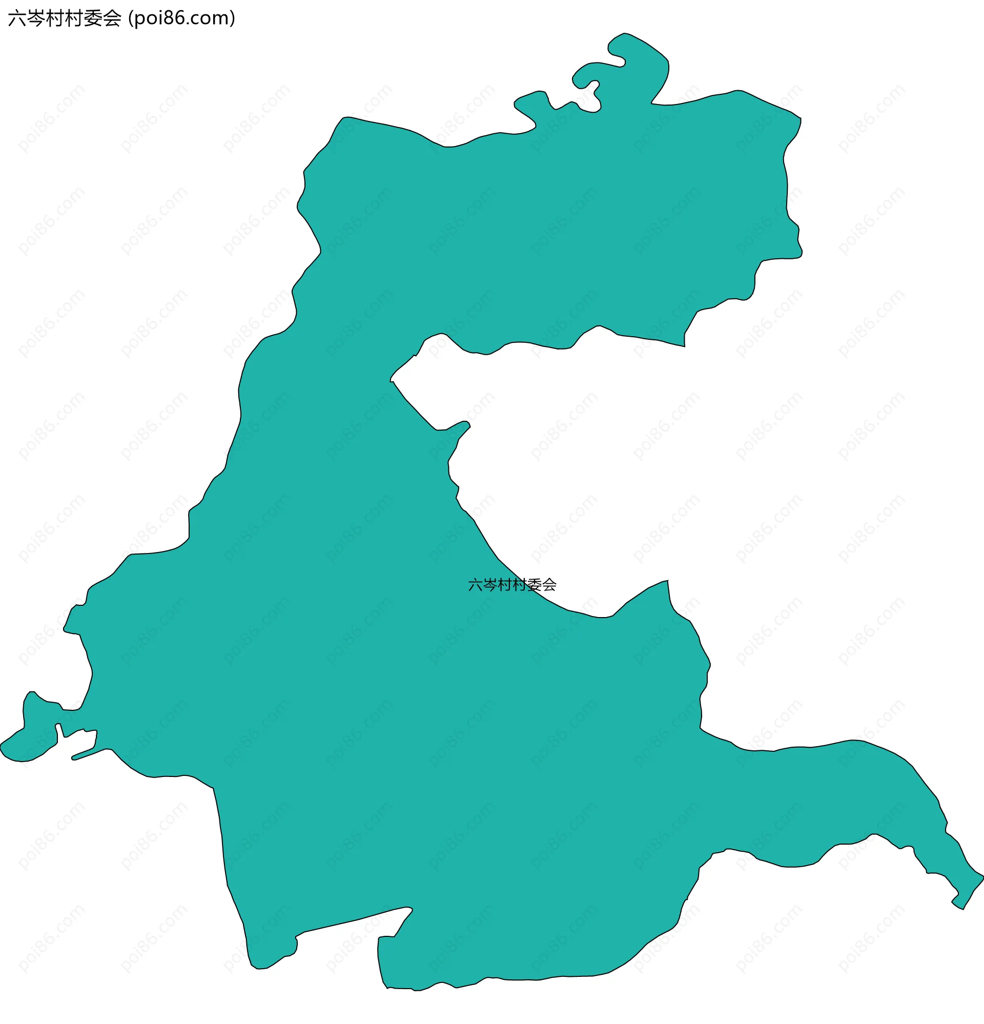 六岑村村委会边界地图