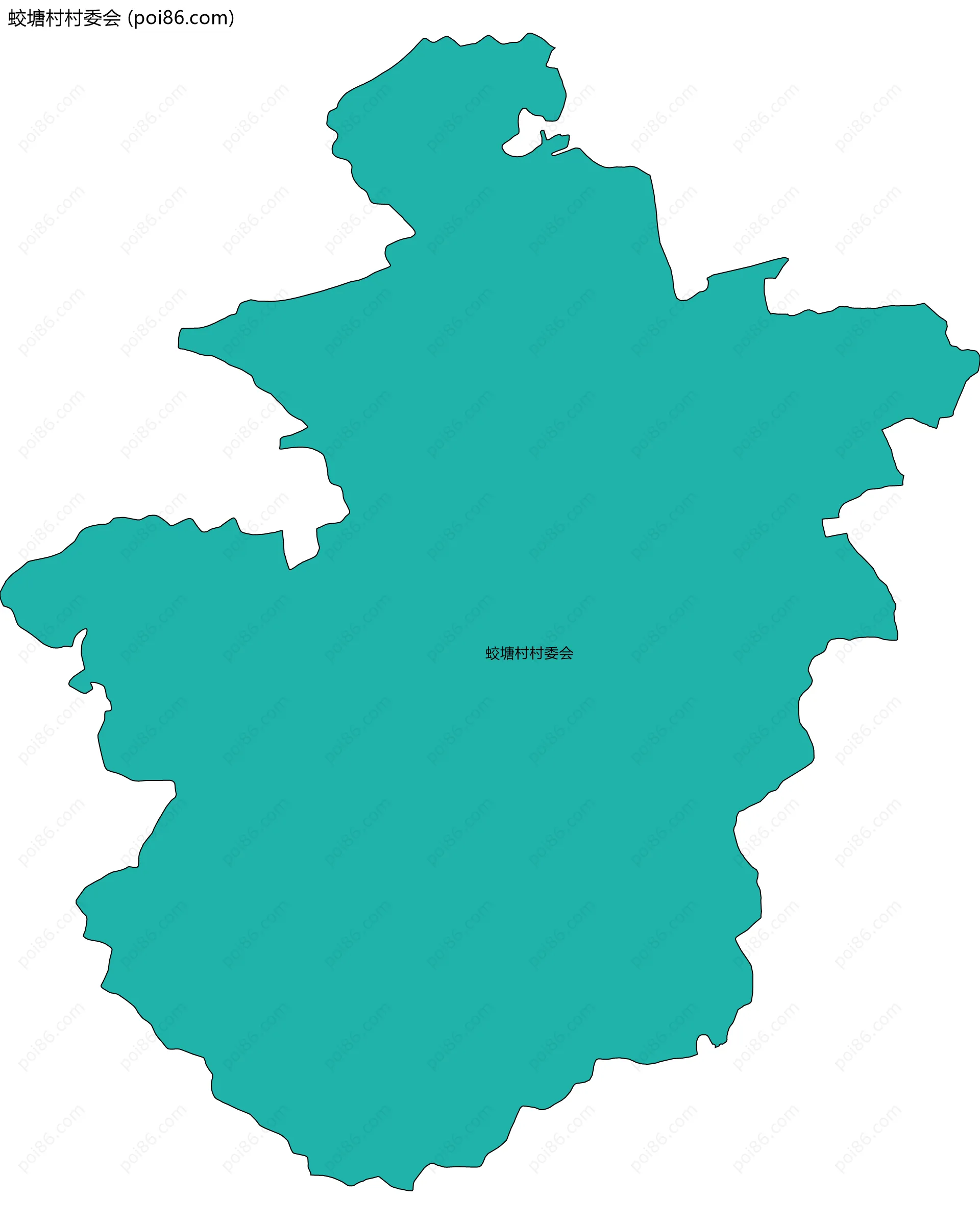 蛟塘村村委会边界地图