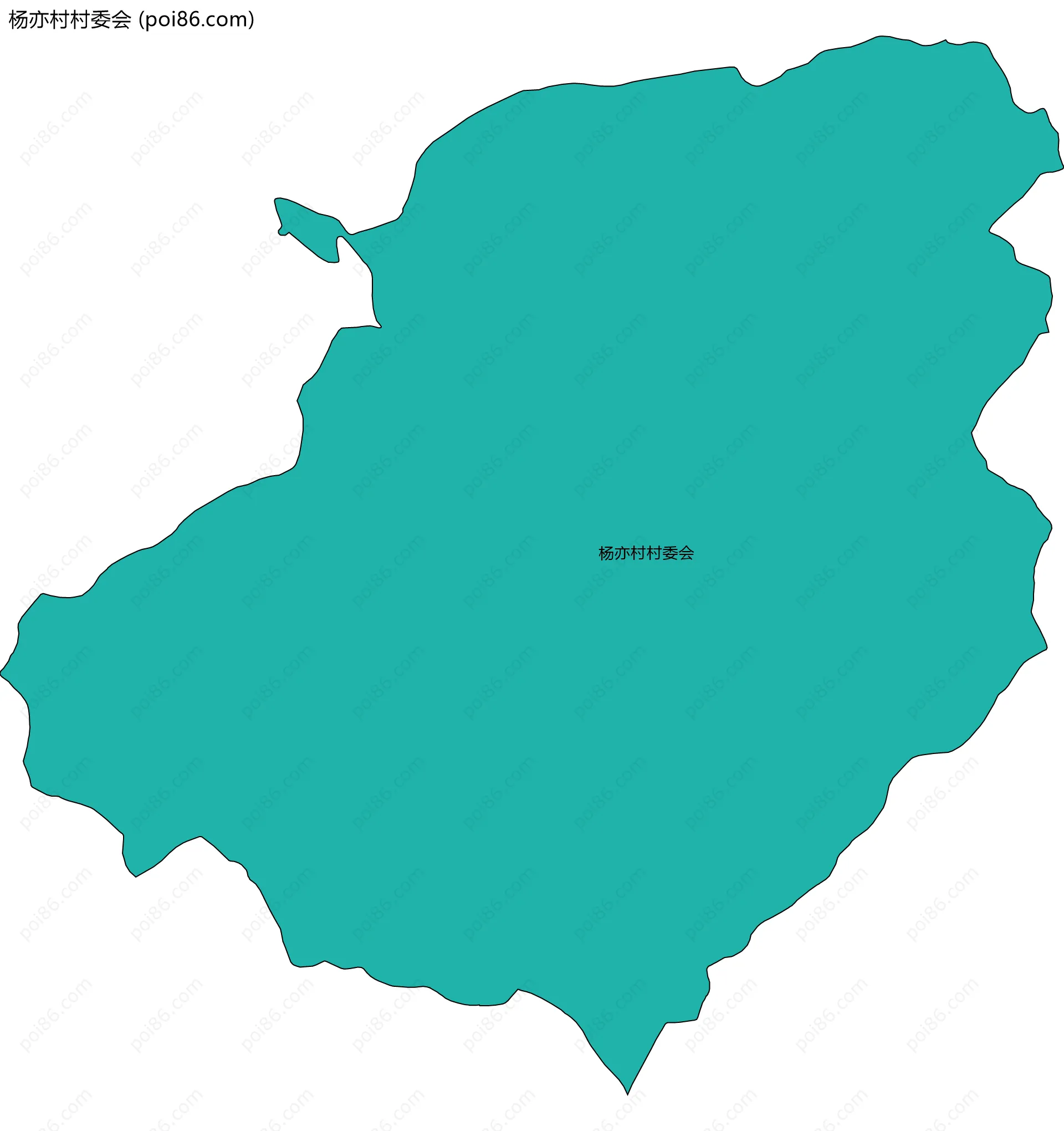 杨亦村村委会边界地图