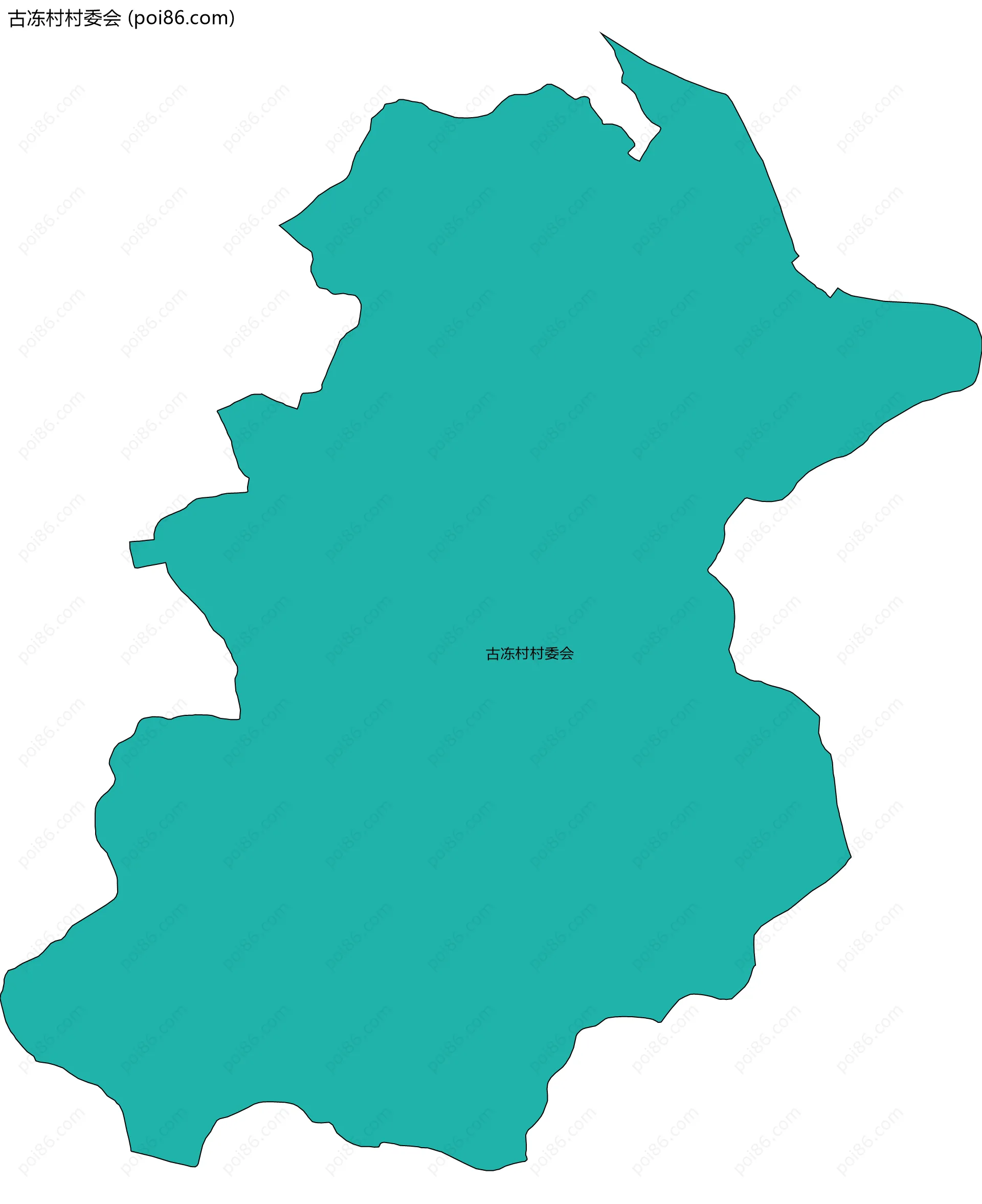 古冻村村委会边界地图