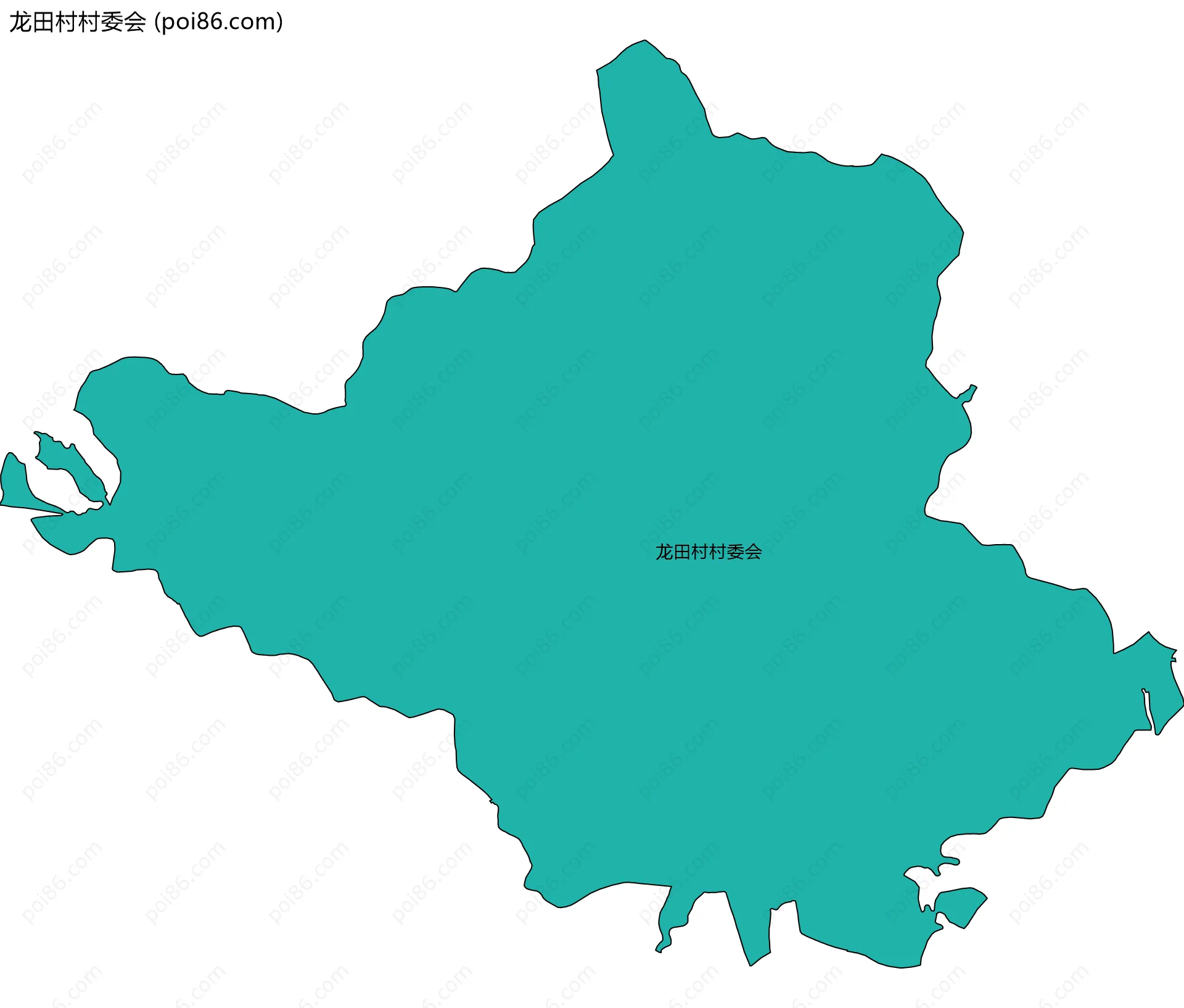 龙田村村委会边界地图