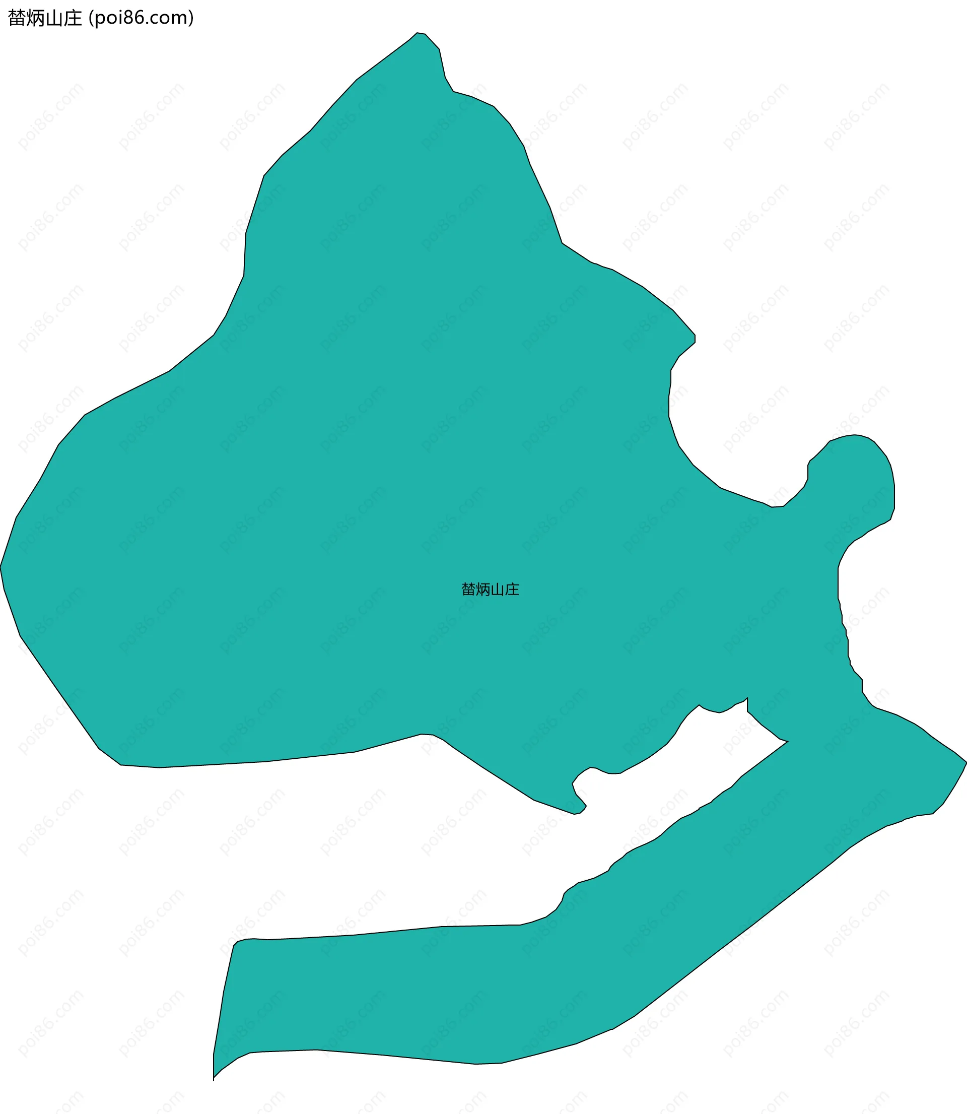 榃炳山庄边界地图