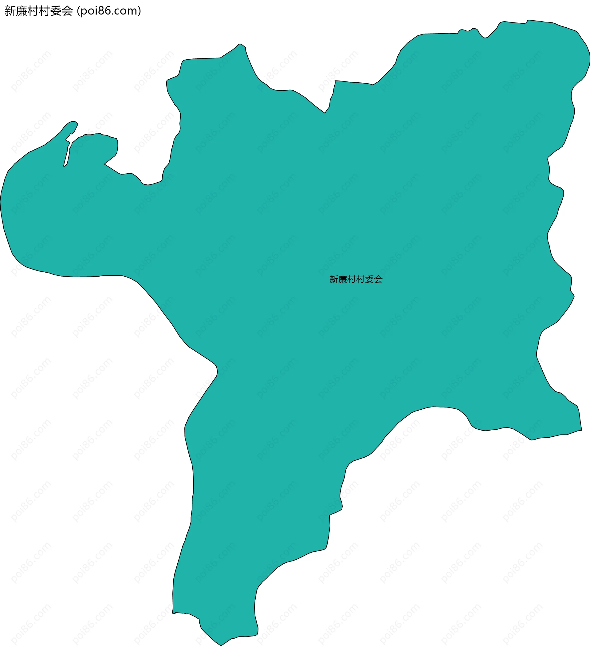 新廉村村委会边界地图