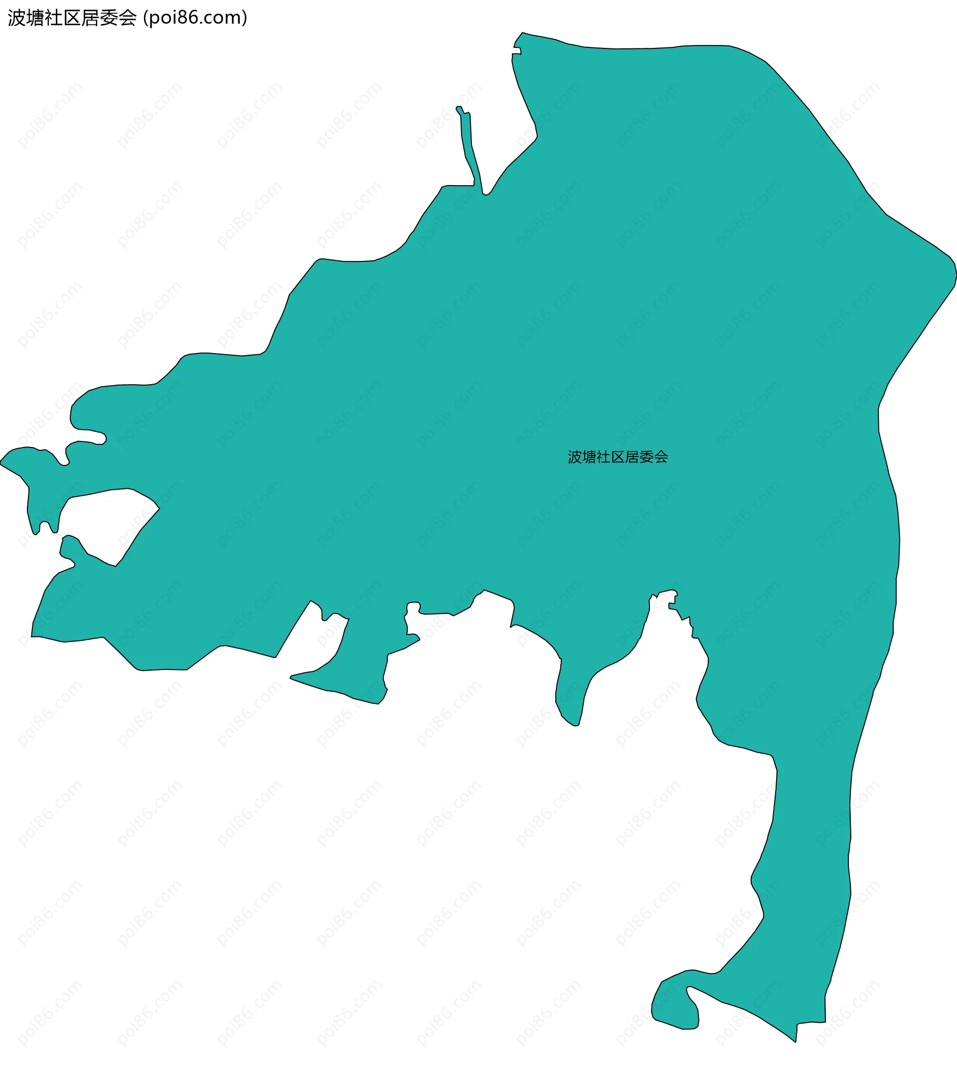 波塘社区居委会边界地图