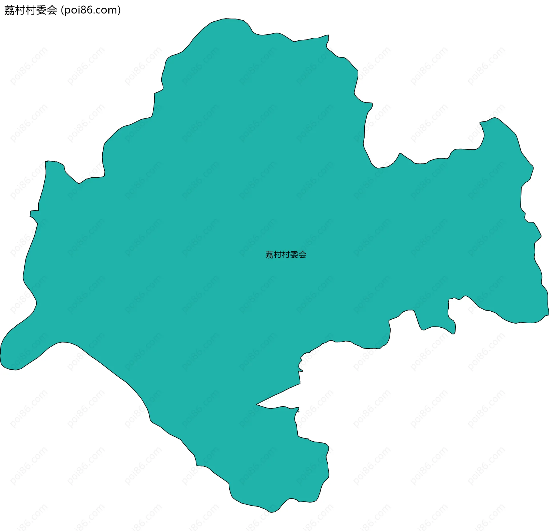 荔村村委会边界地图