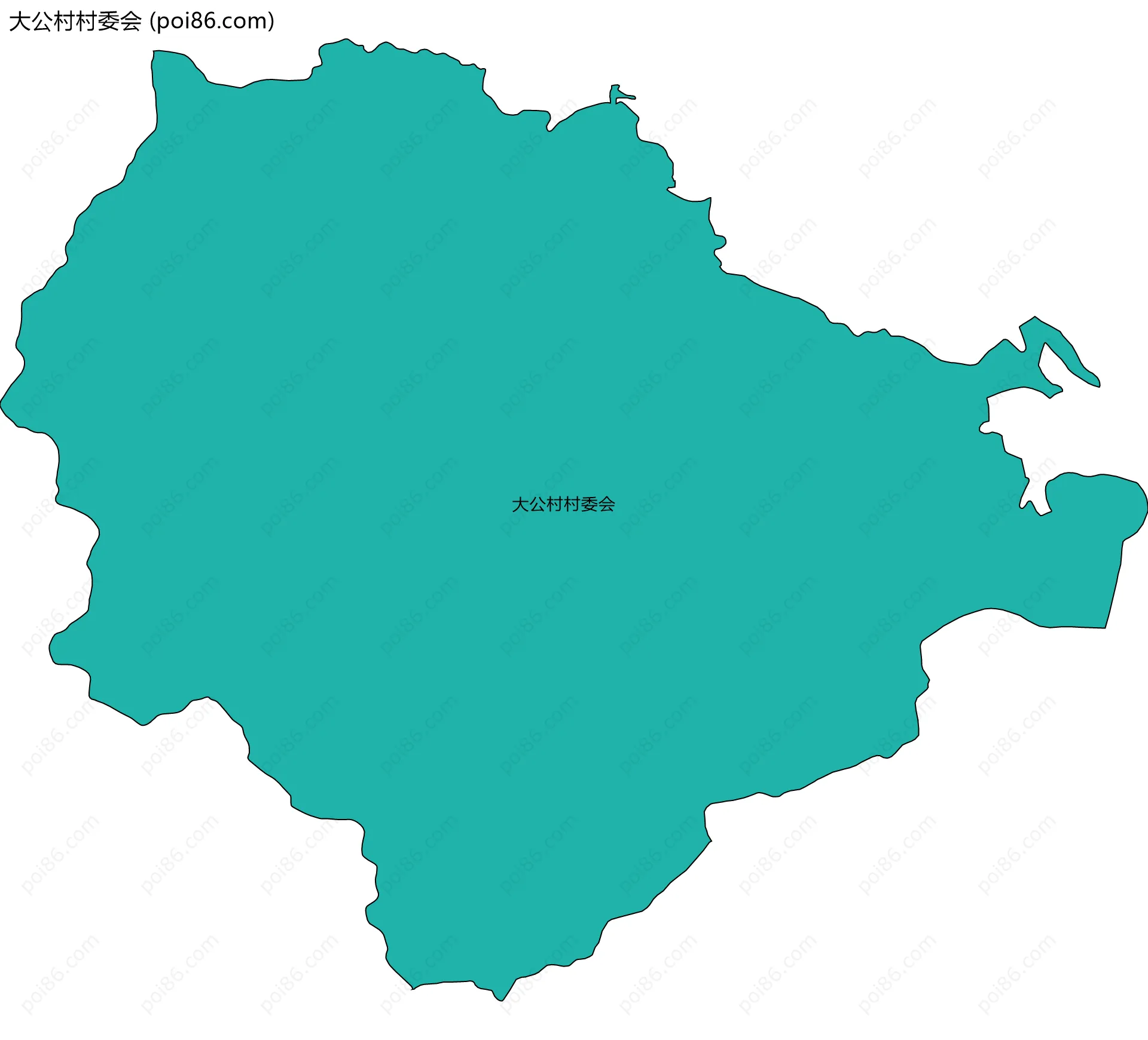 大公村村委会边界地图