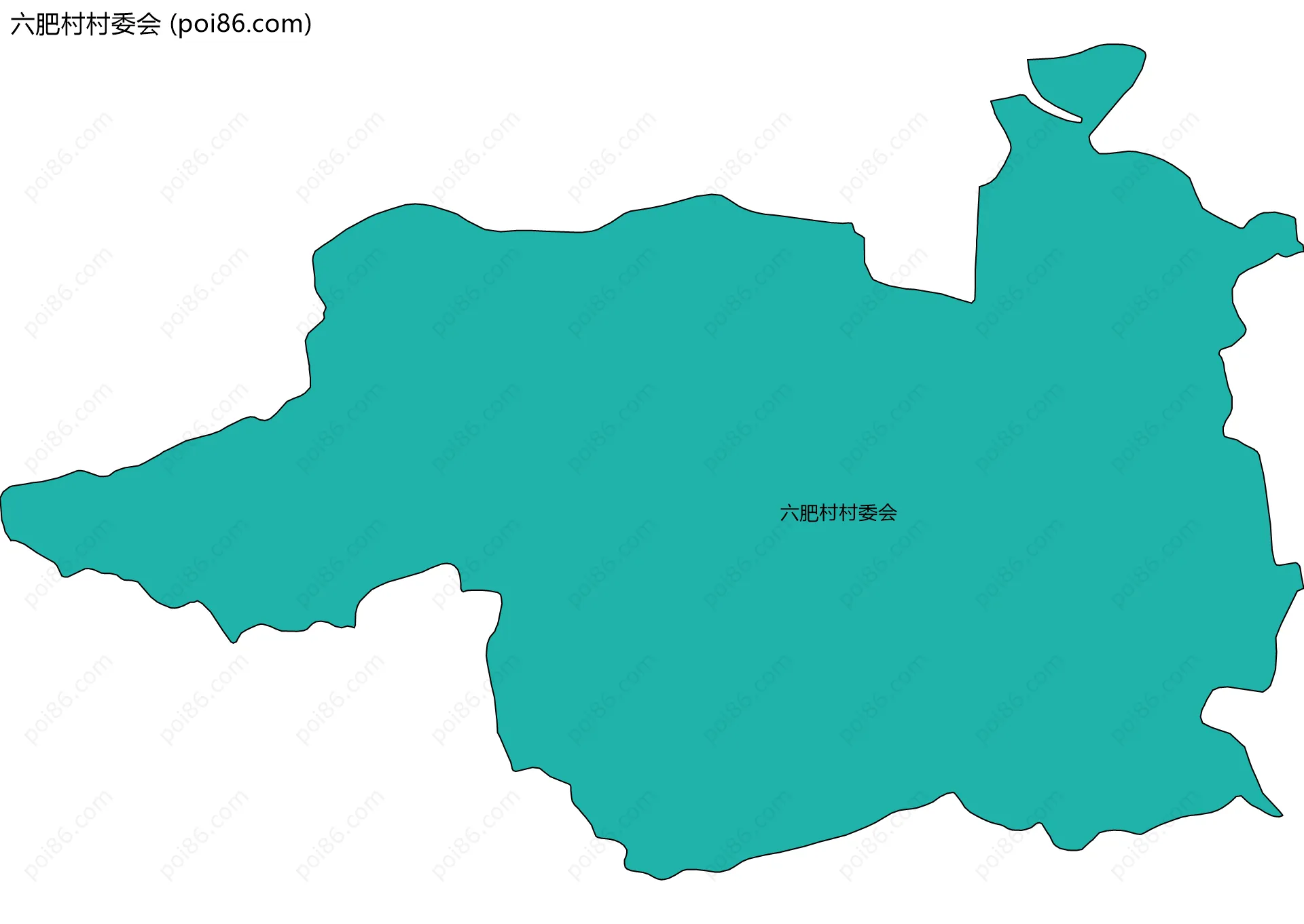 六肥村村委会边界地图
