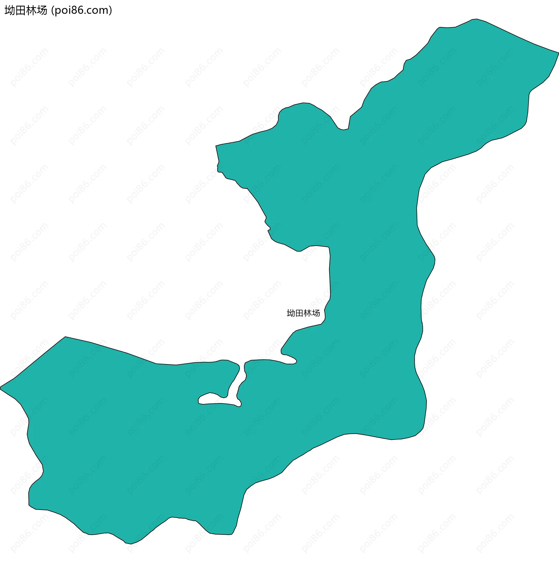 坳田林场边界地图