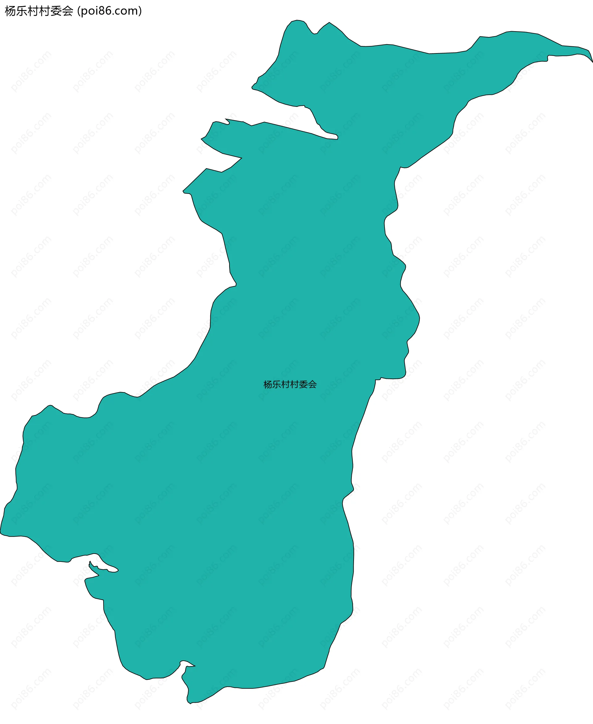 杨乐村村委会边界地图